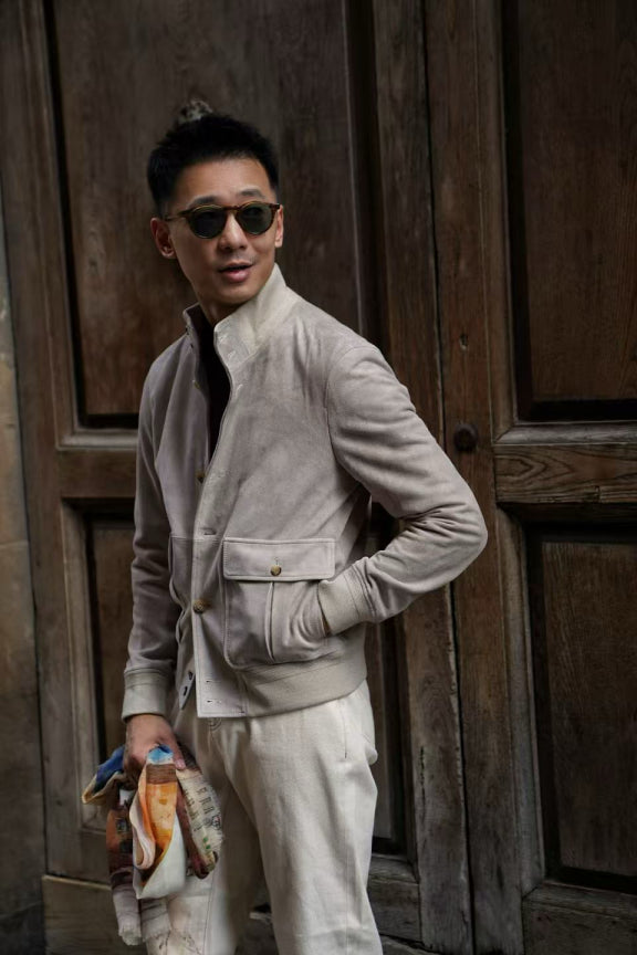 [Preorder] Stone Sheepskin Suede A1 Jacket
