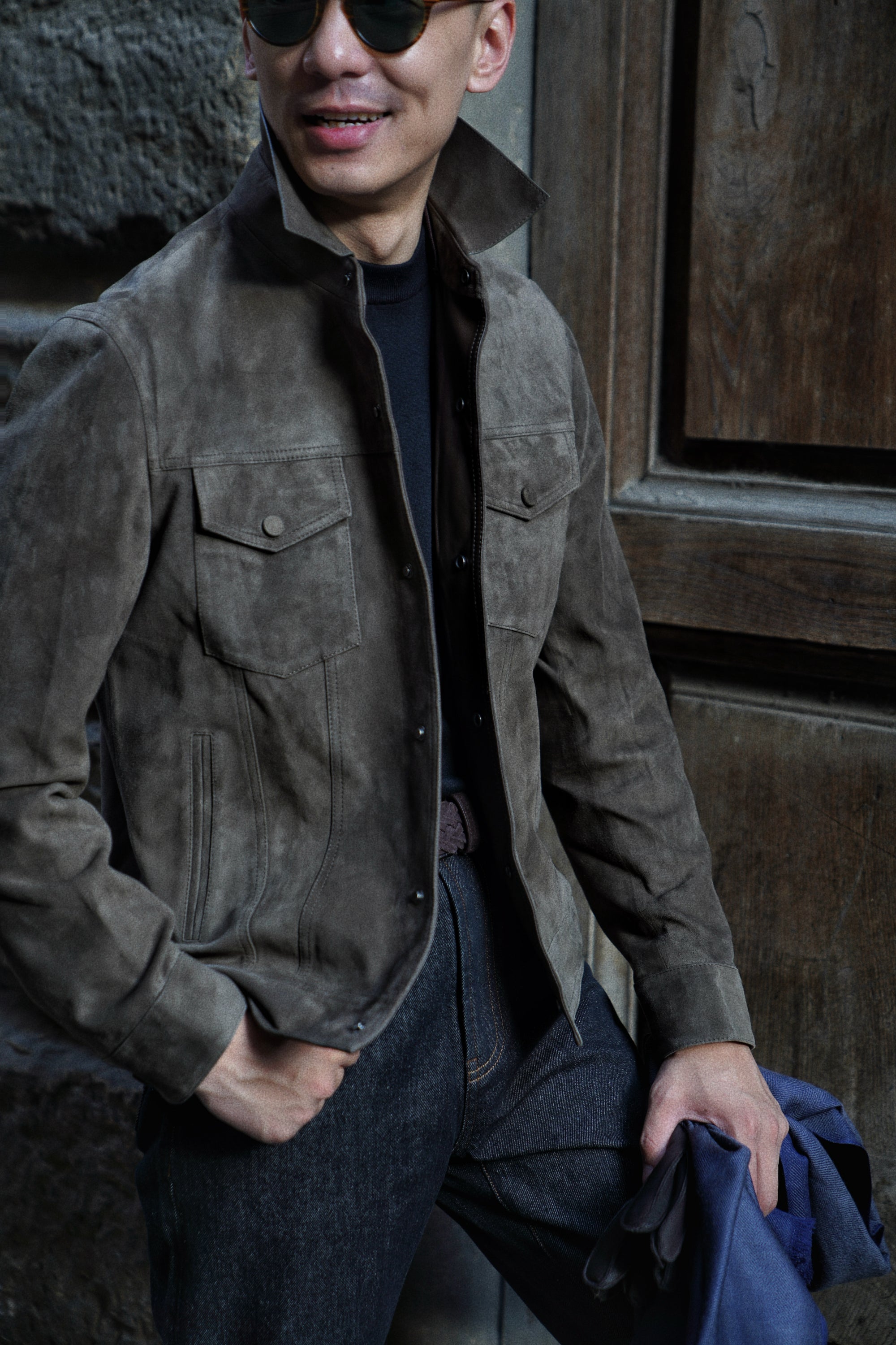 [Preorder] Olive Sheepskin Blouson Jacket