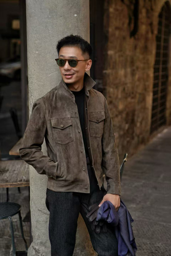 [Preorder] Olive Sheepskin Blouson Jacket
