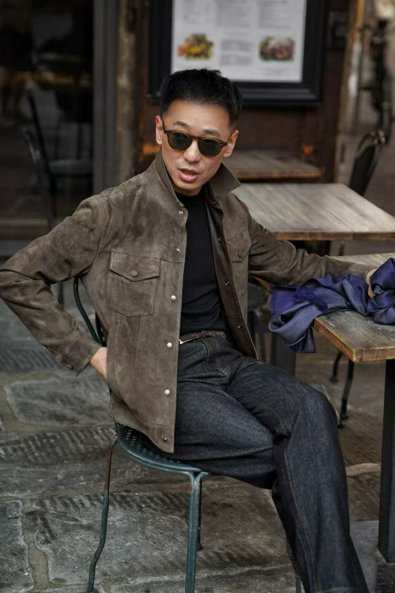 [Preorder] Olive Sheepskin Blouson Jacket