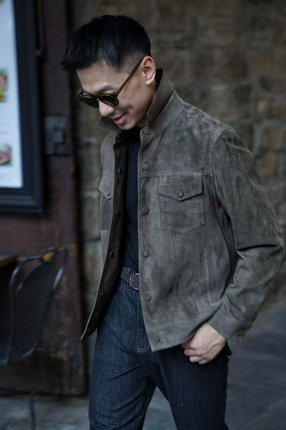 [Preorder] Olive Sheepskin Blouson Jacket