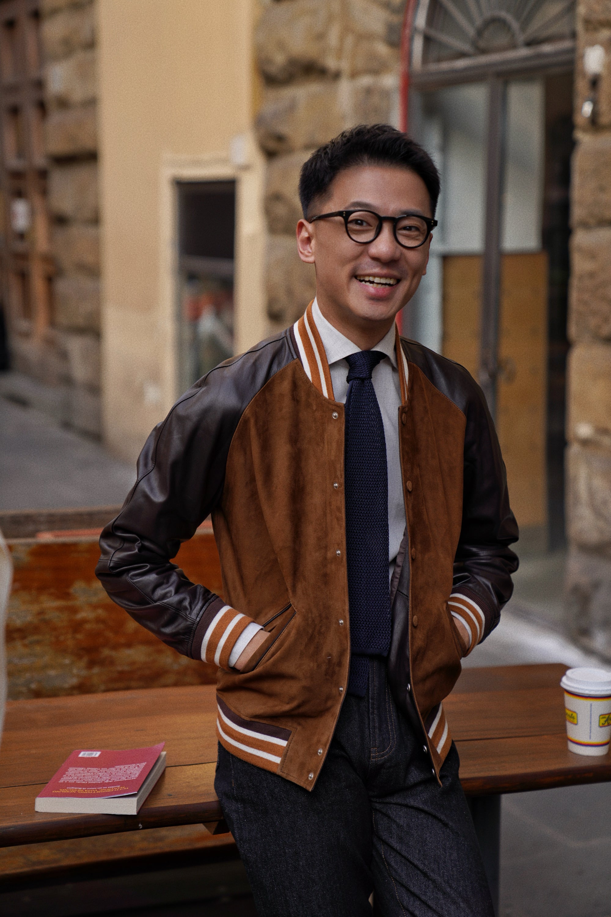 [Preorder] Tobacco Sheepskin Baseball Jacket