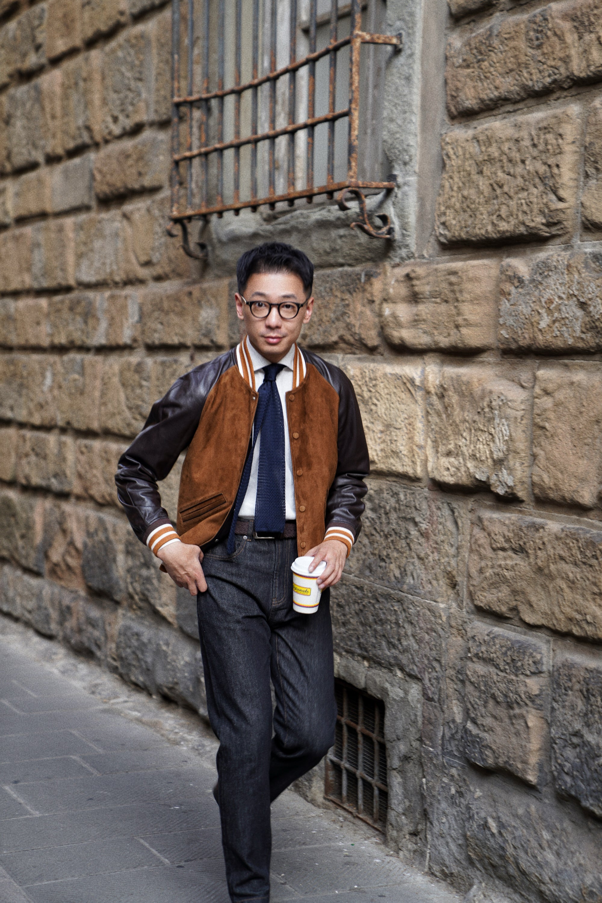 [Preorder] Tobacco Sheepskin Baseball Jacket