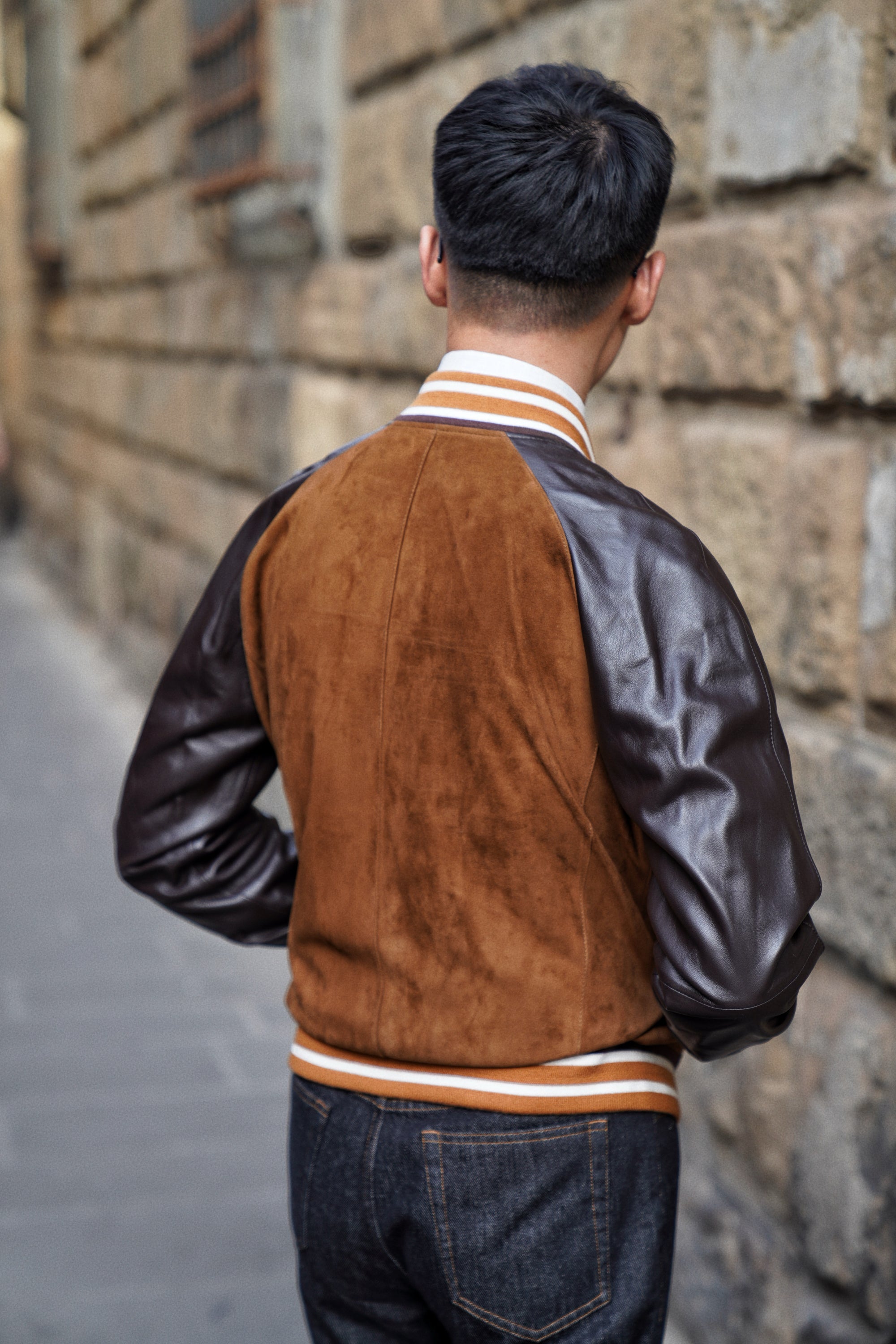 [Preorder] Tobacco Sheepskin Baseball Jacket