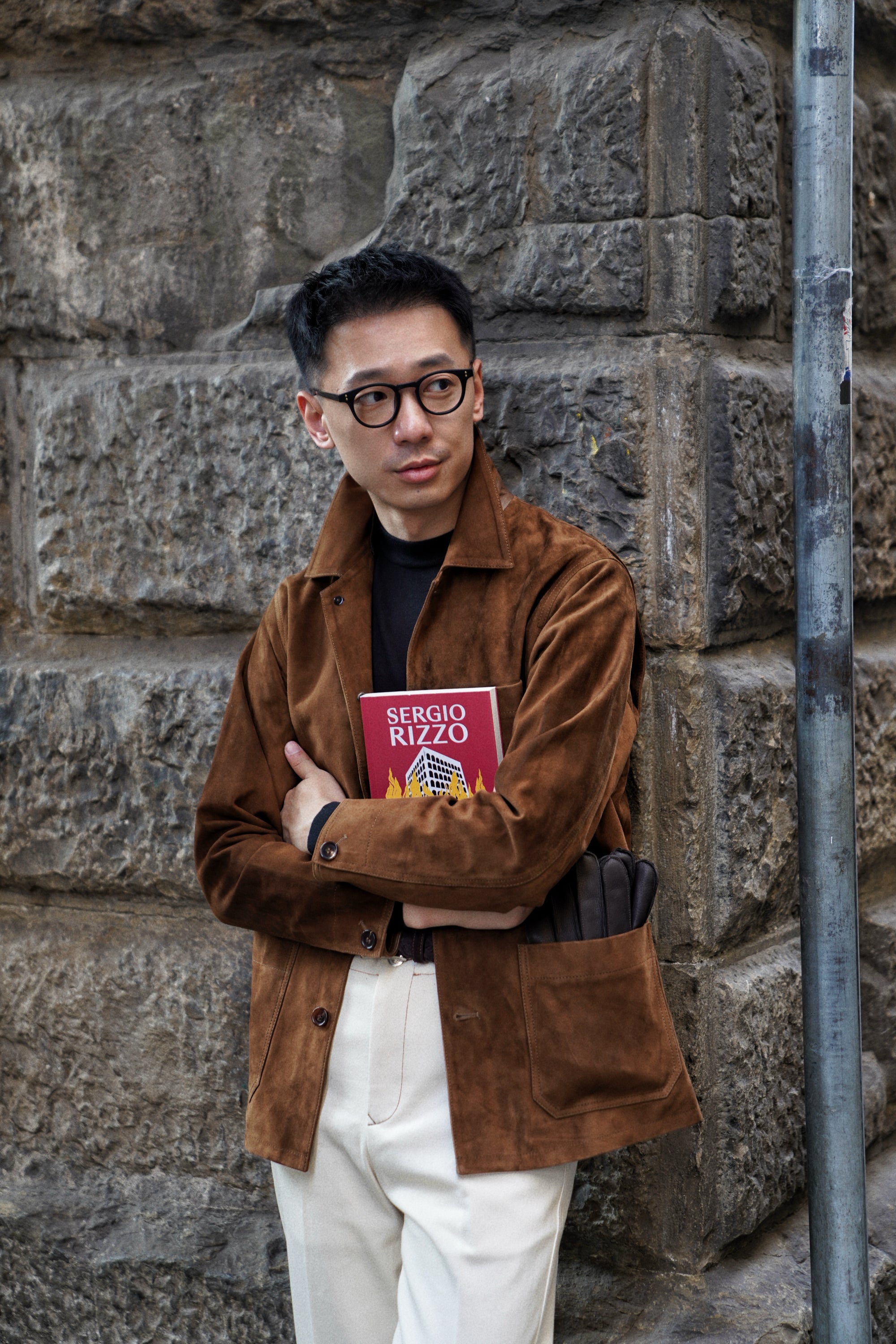 [Preorder] Tobacco Sheepskin Suede Chore Jacket