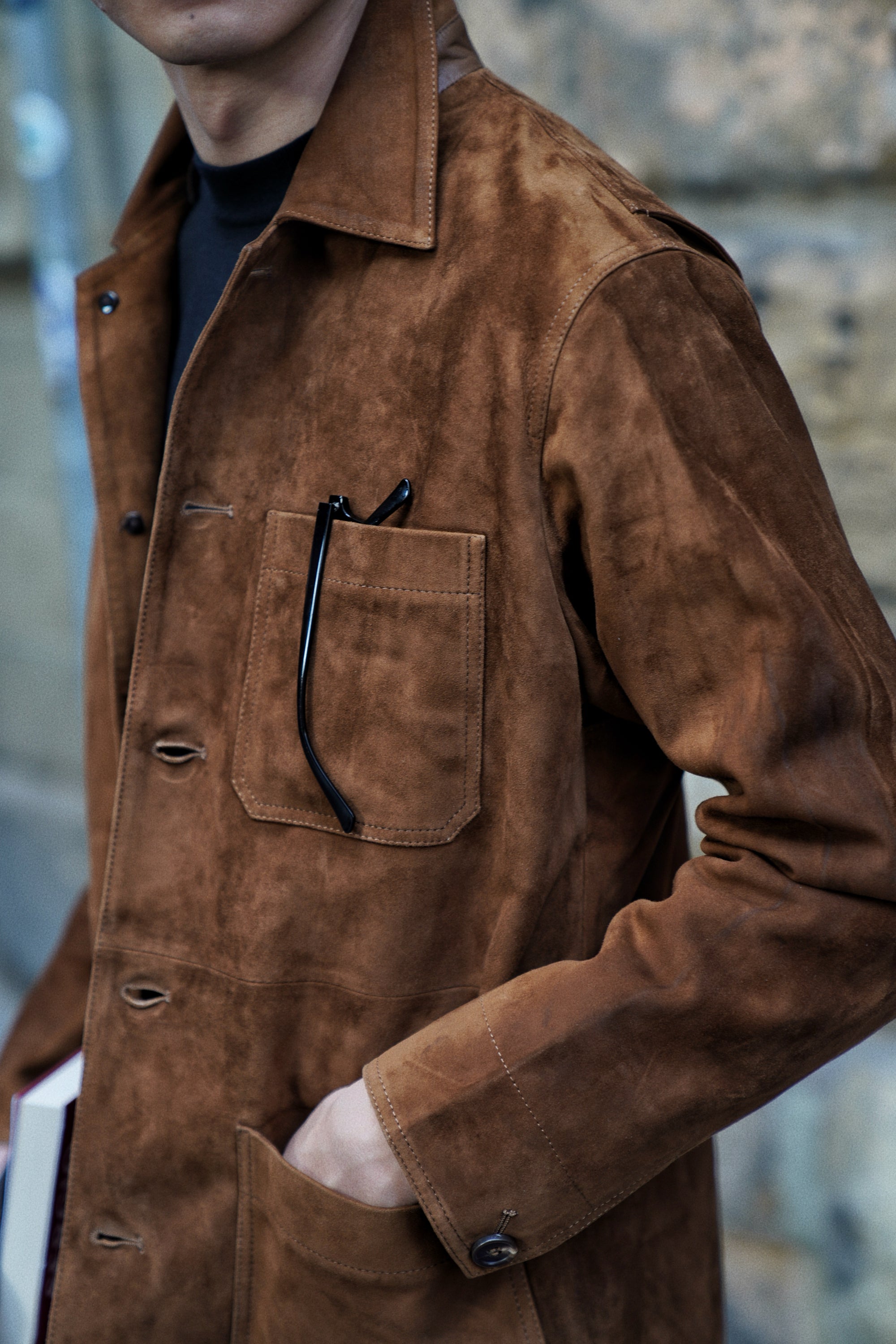 [Preorder] Tobacco Sheepskin Suede Chore Jacket
