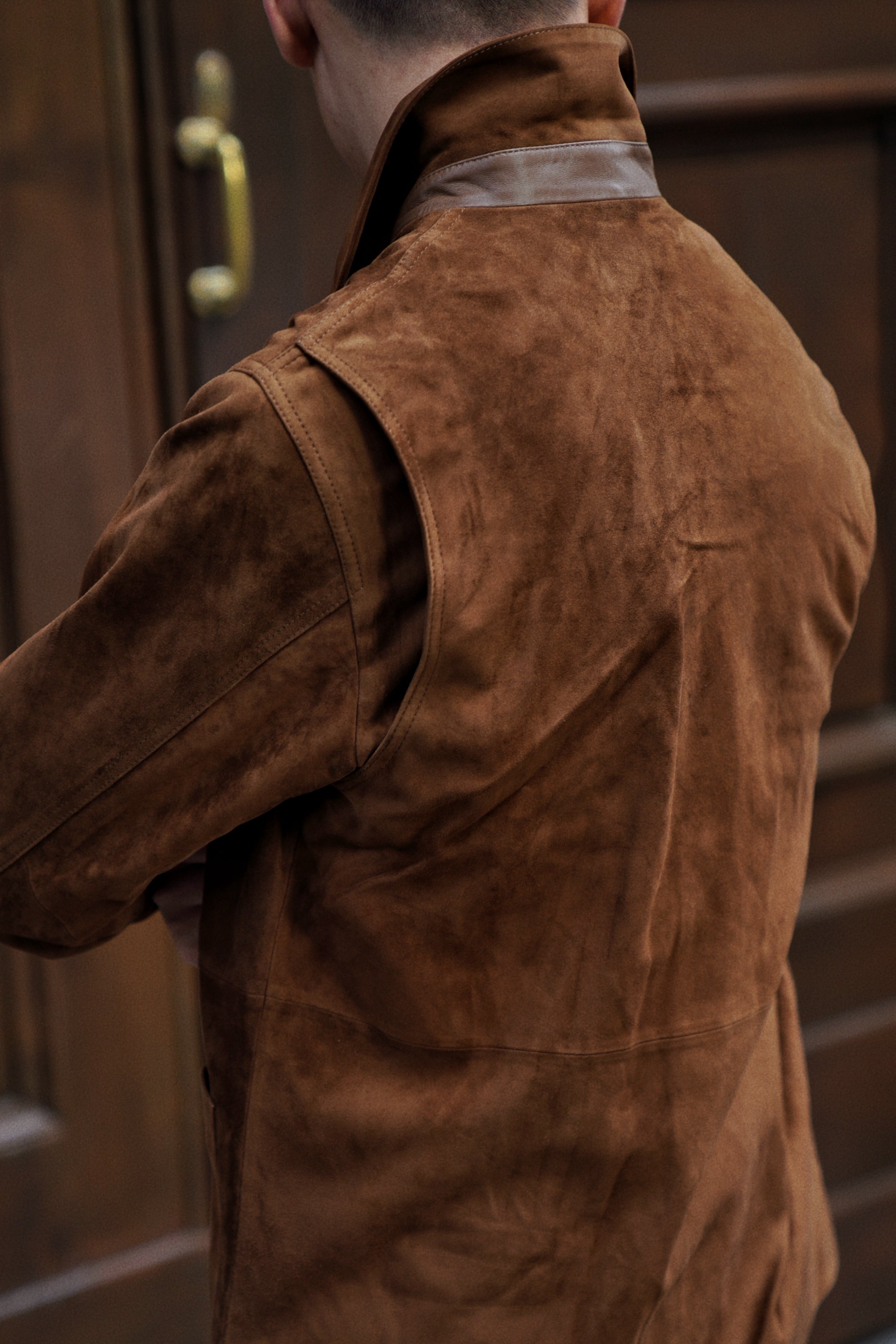 [Preorder] Tobacco Sheepskin Suede Chore Jacket