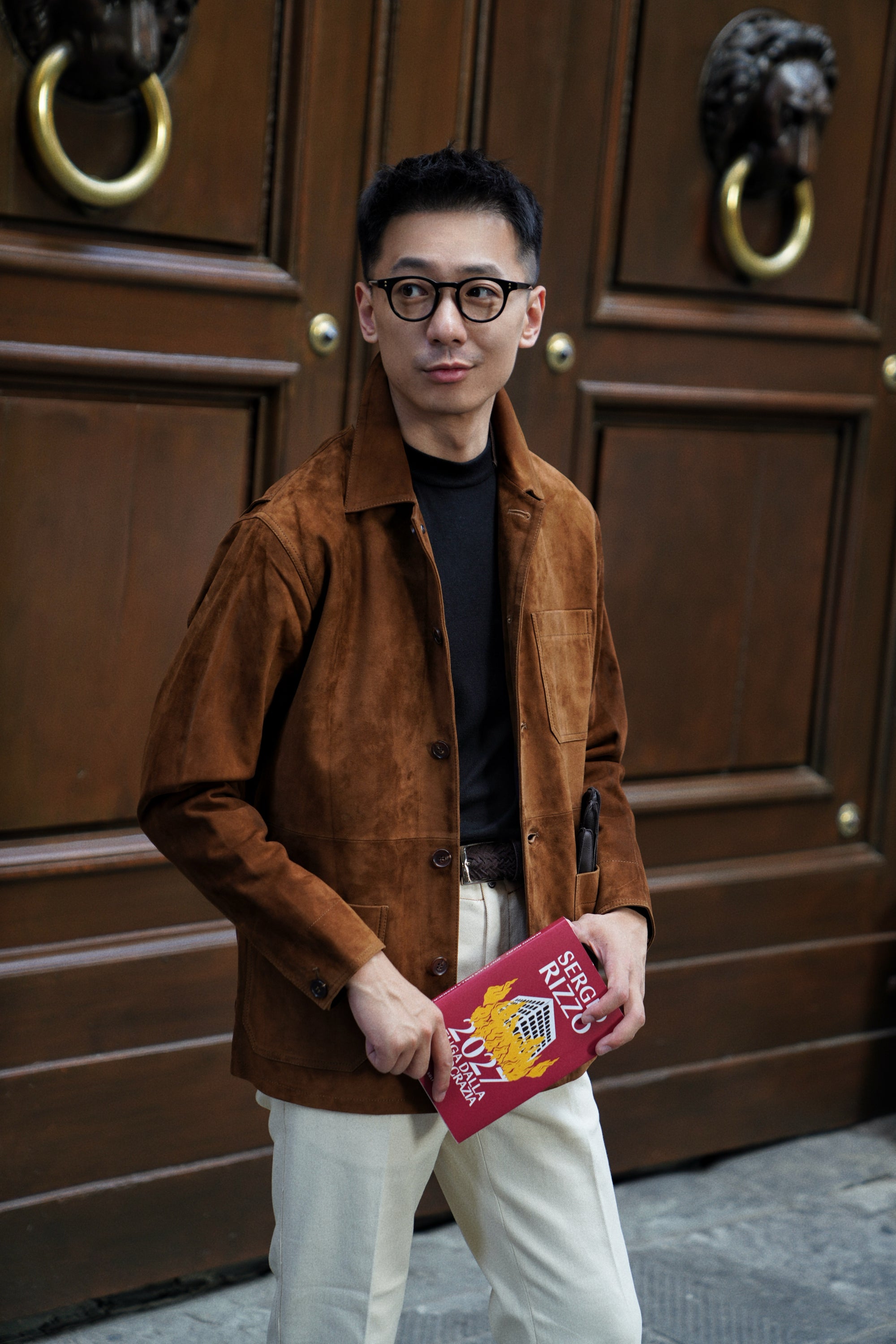 [Preorder] Tobacco Sheepskin Suede Chore Jacket
