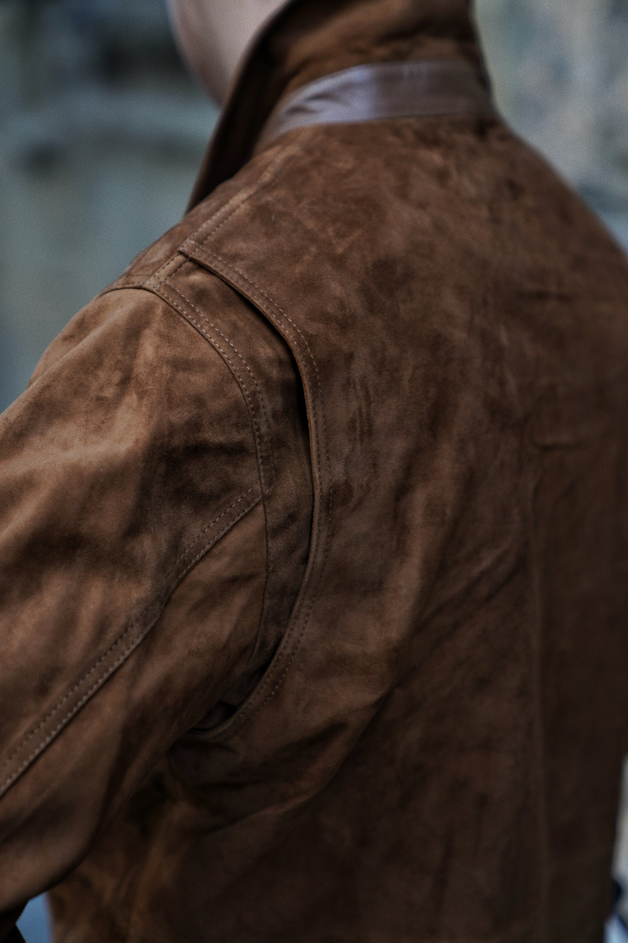 [Preorder] Tobacco Sheepskin Suede Chore Jacket