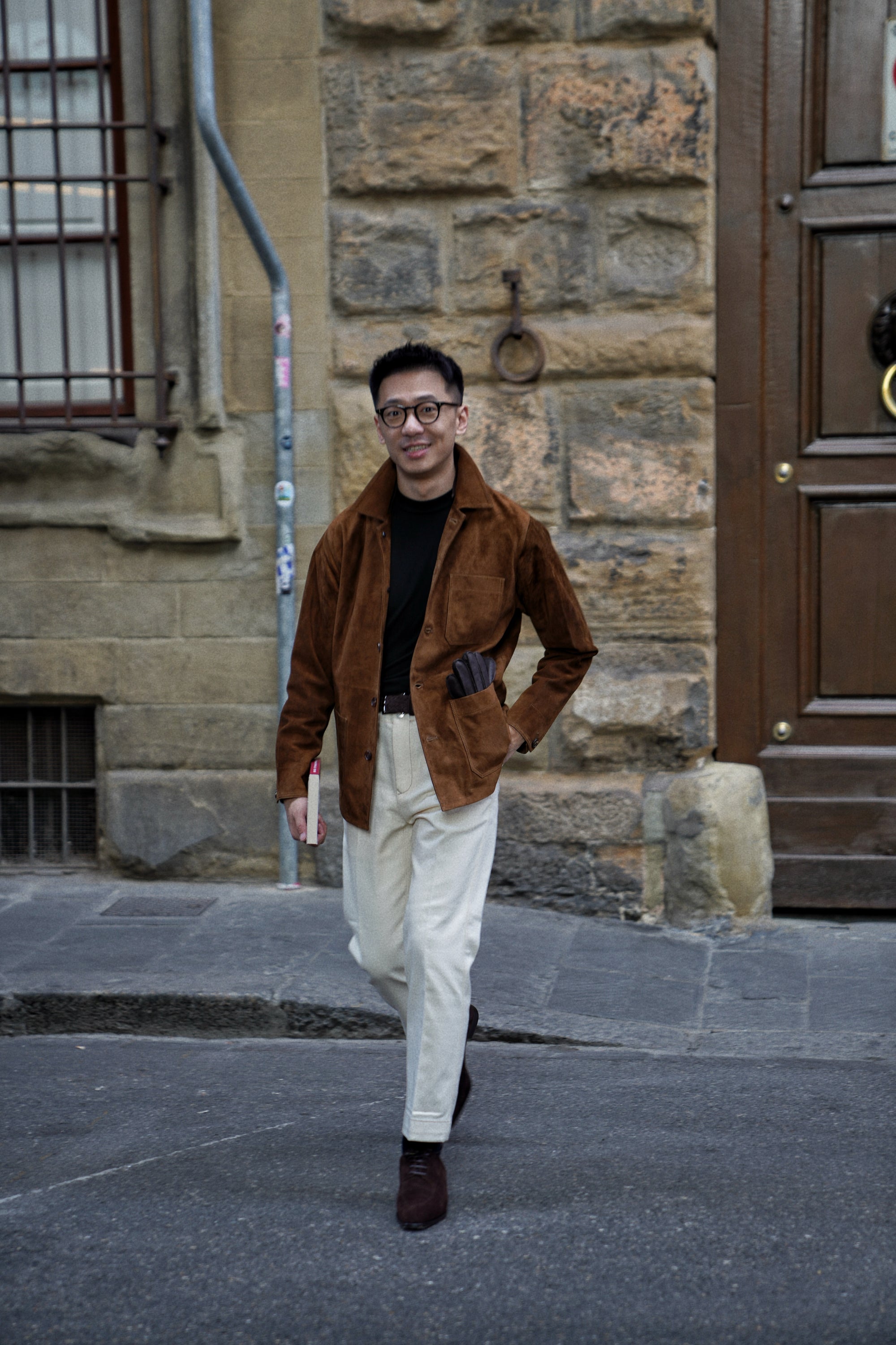 [Preorder] Tobacco Sheepskin Suede Chore Jacket