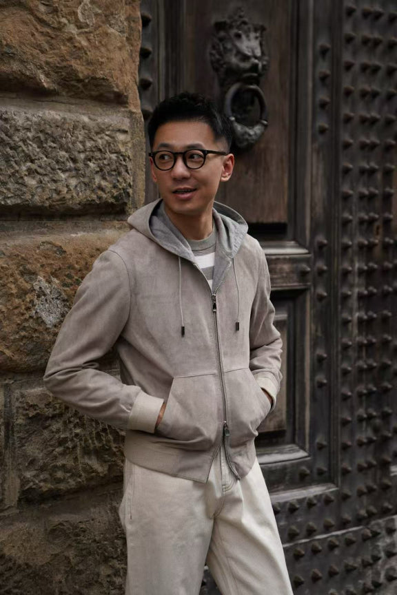 [Preorder] Stone Sheepskin Hooded Jacket
