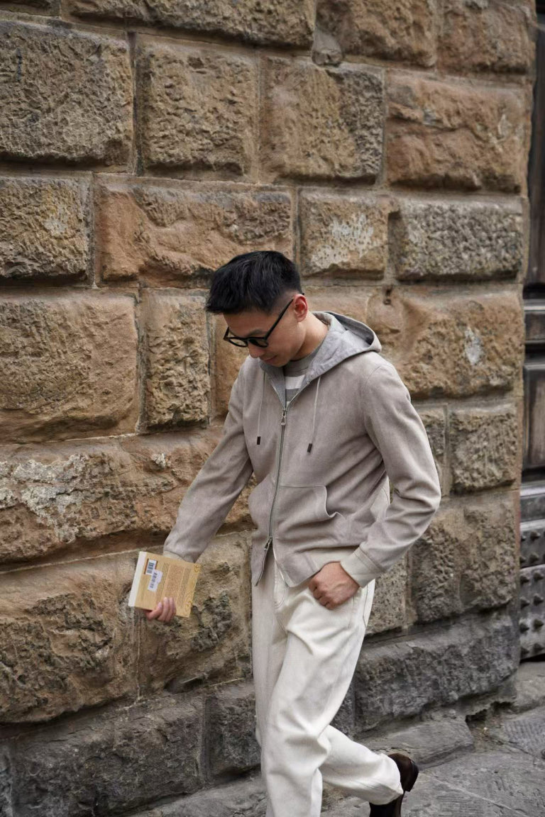 [Preorder] Stone Sheepskin Hooded Jacket