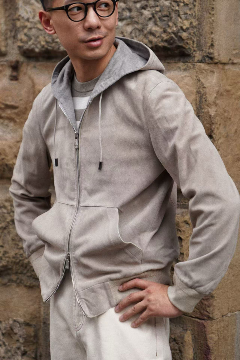 [Preorder] Stone Sheepskin Hooded Jacket