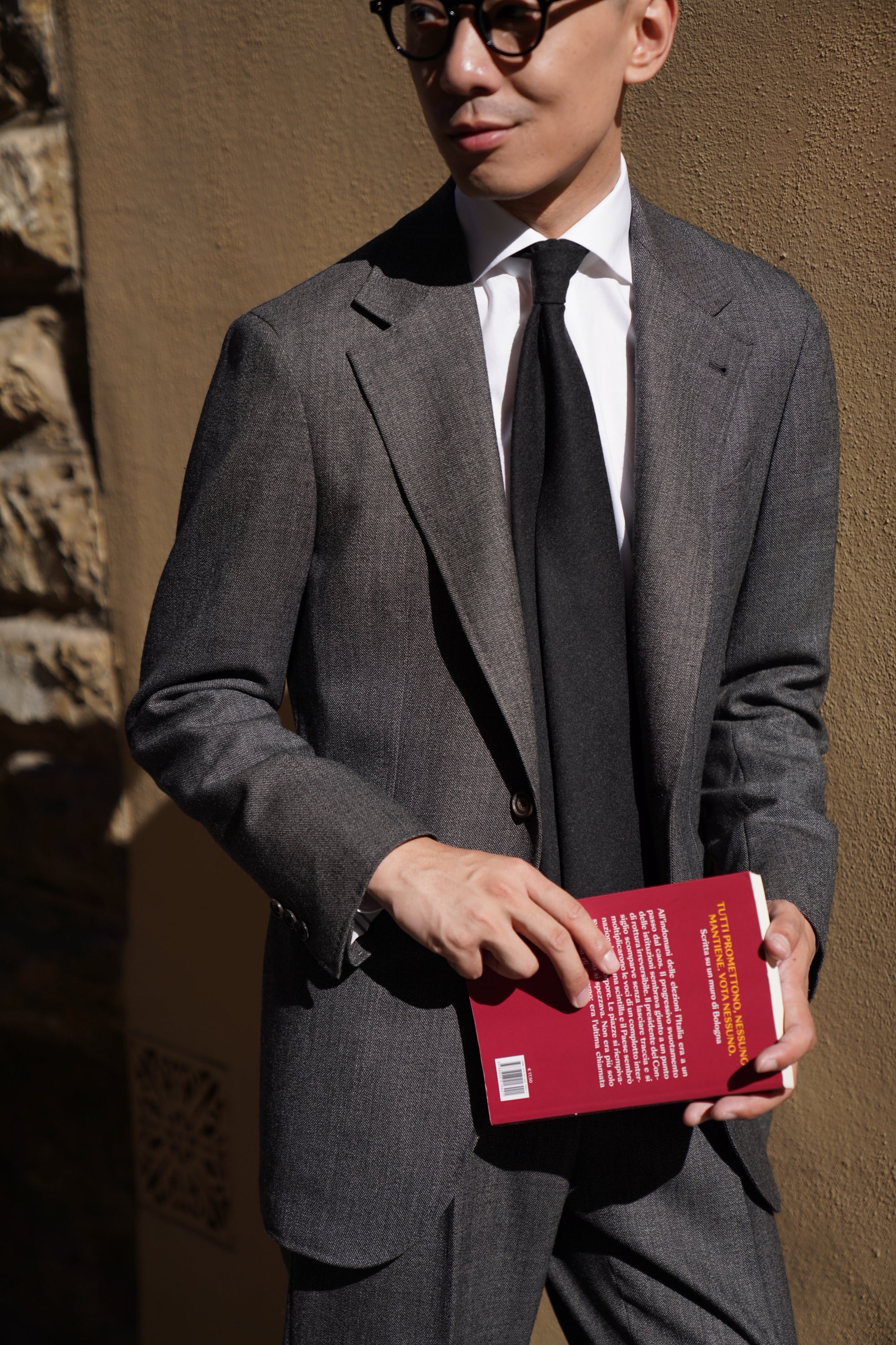 MTO Taupe Sharkskin Wool Suit #391