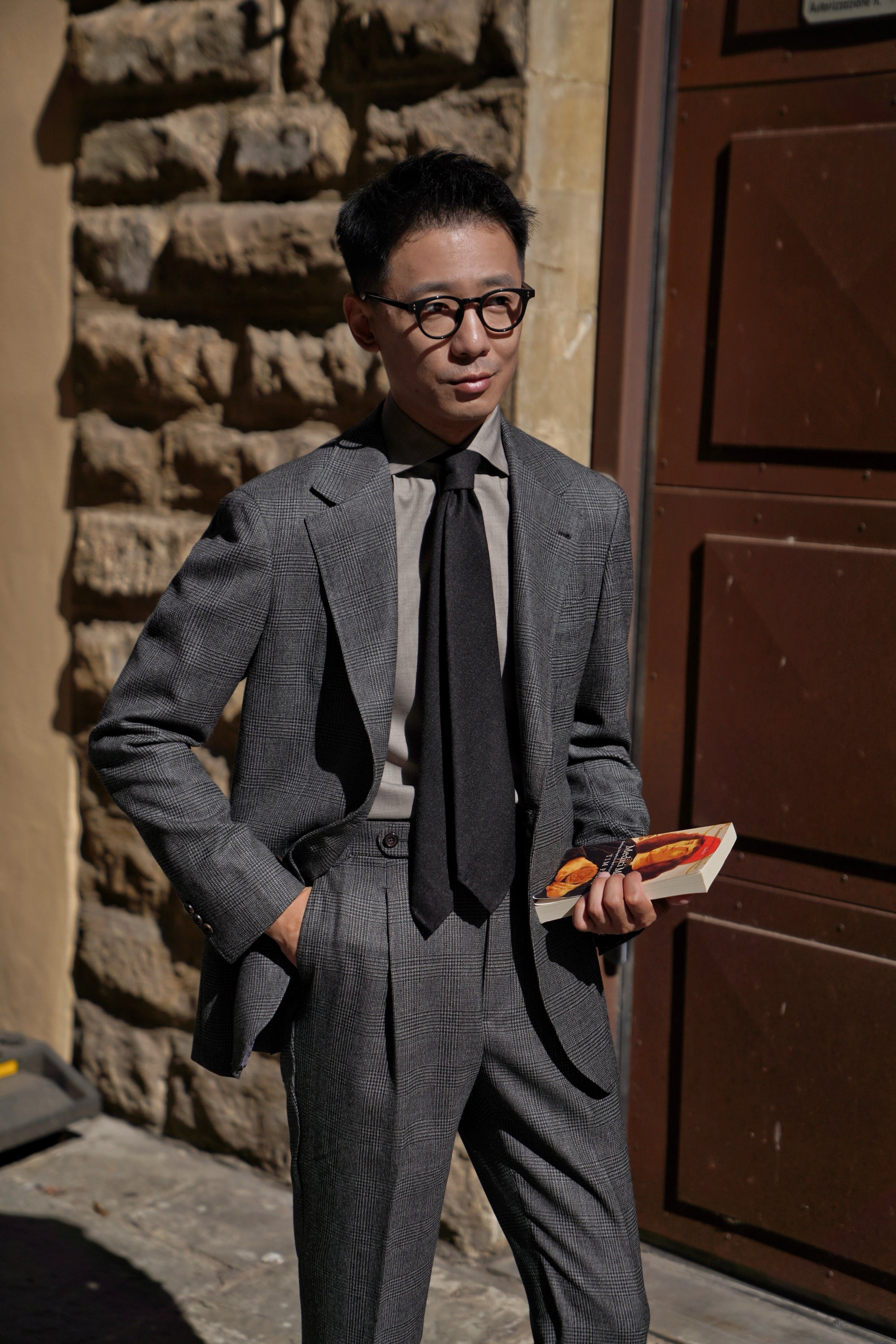 MTO Grey Glen Check Wool Suit #388