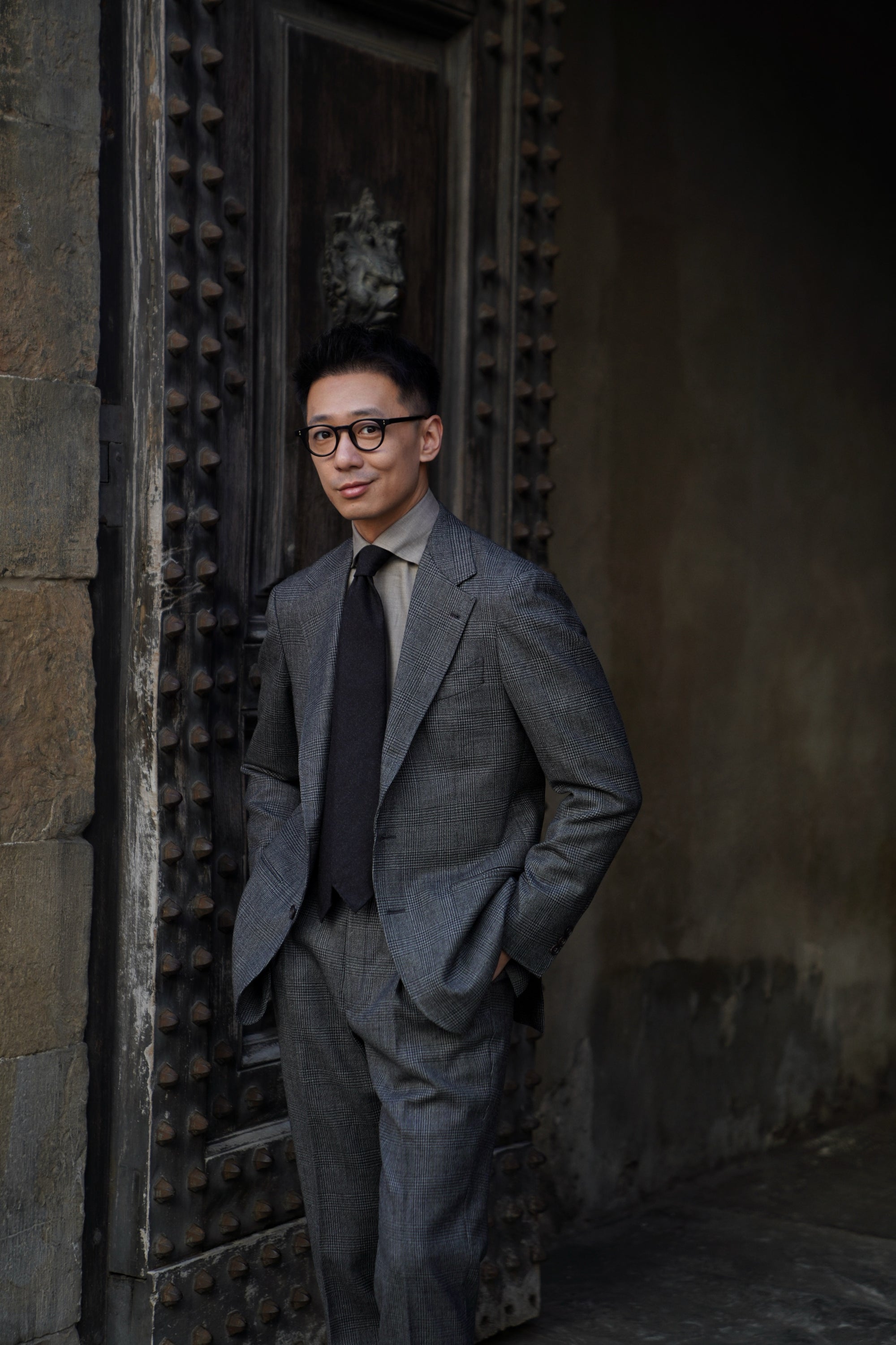 MTO Grey Glen Check Wool Suit #388