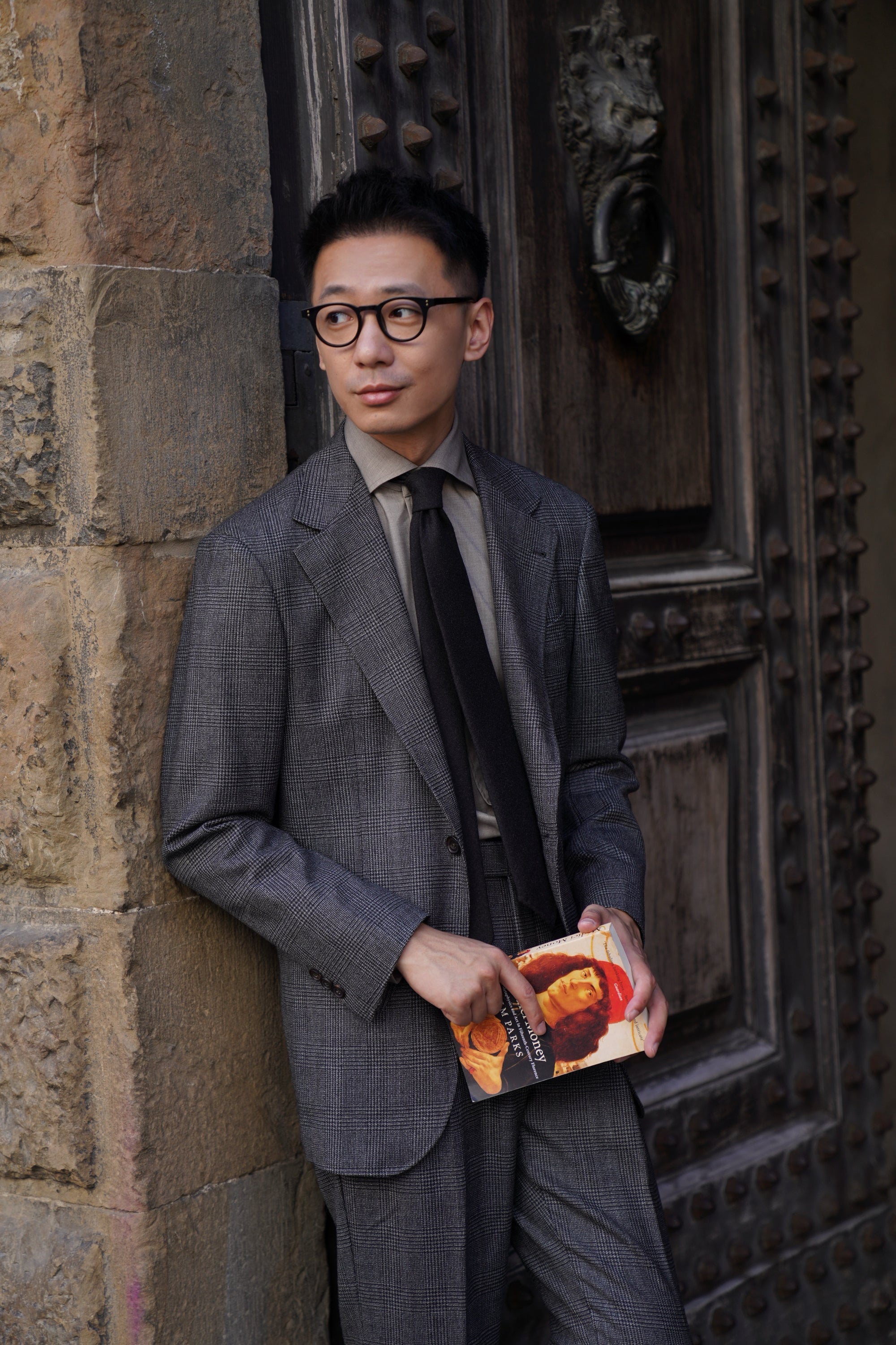 MTO Grey Glen Check Wool Suit #388