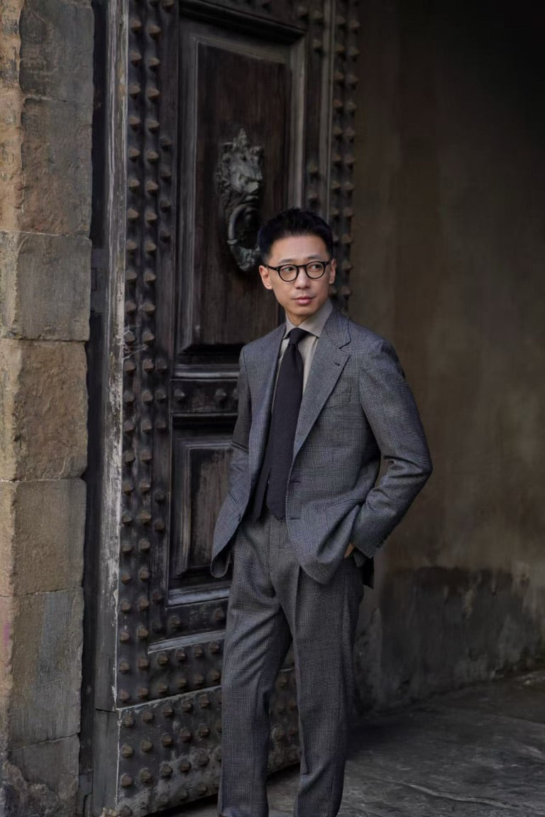 MTO Grey Glen Check Wool Suit #388