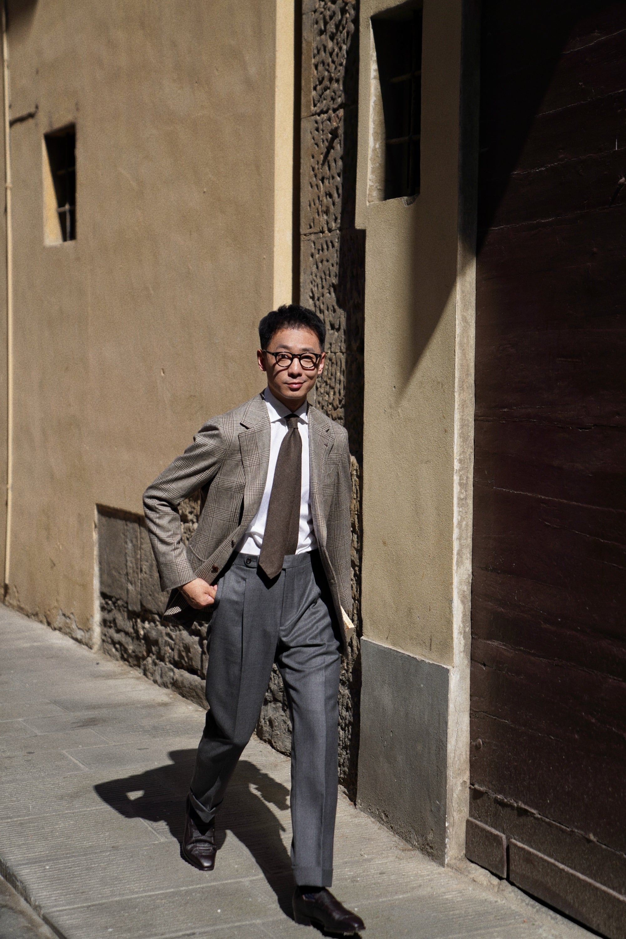 Dark Grey Worsted Wool Trousers #477