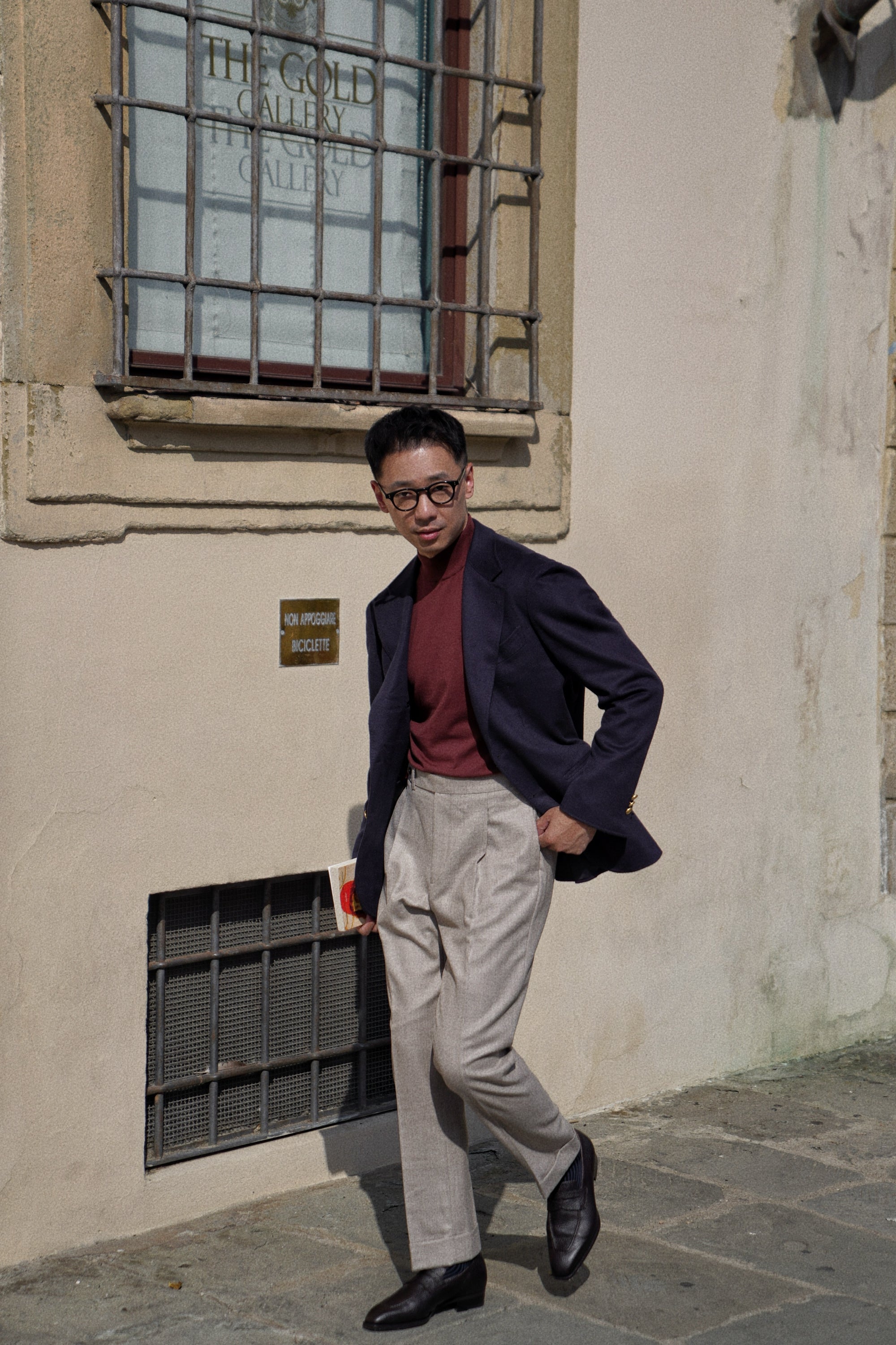 Undyed Wool Flannel Trousers #490
