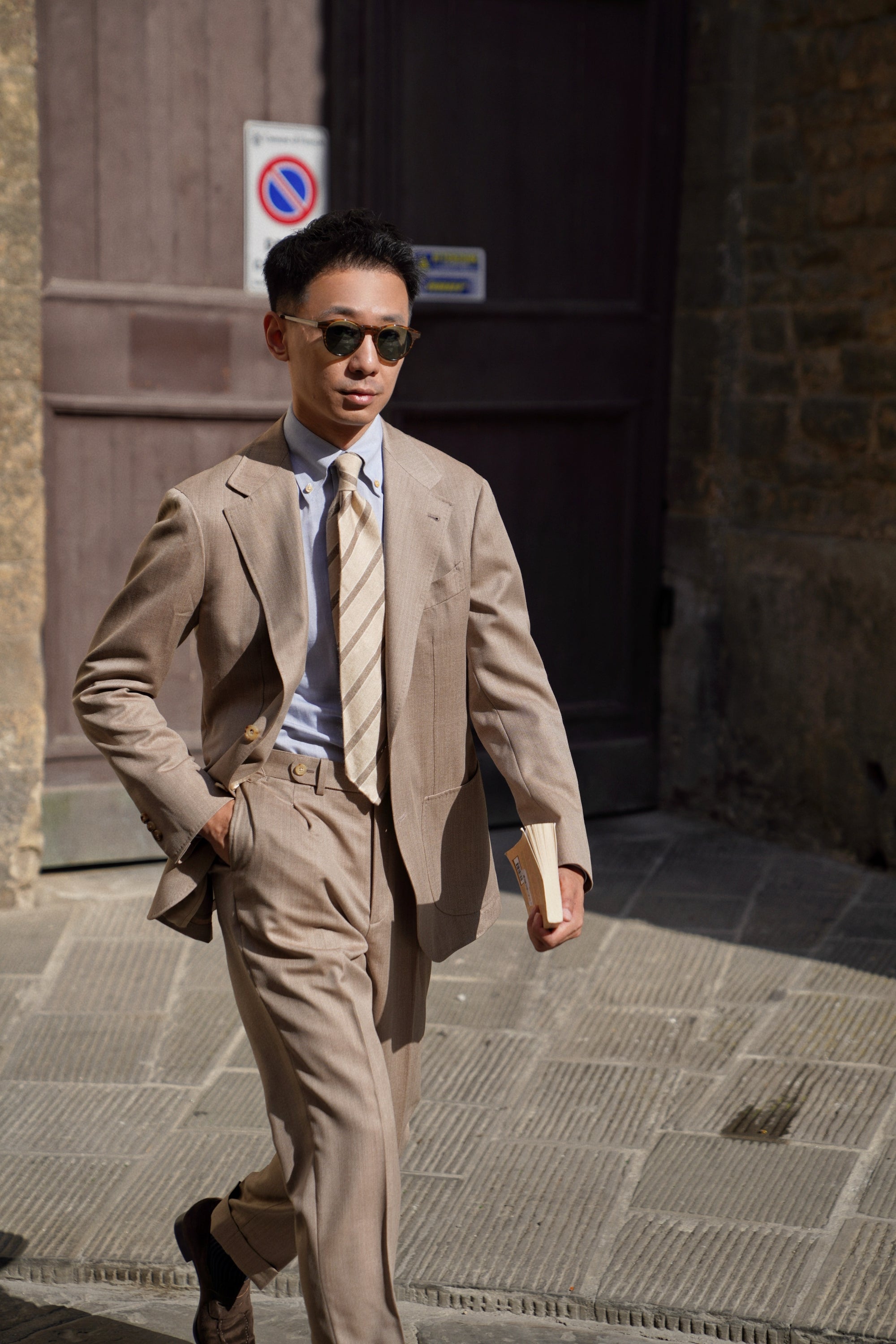 MTO Tan Whipcord 130s Wool Suit #425