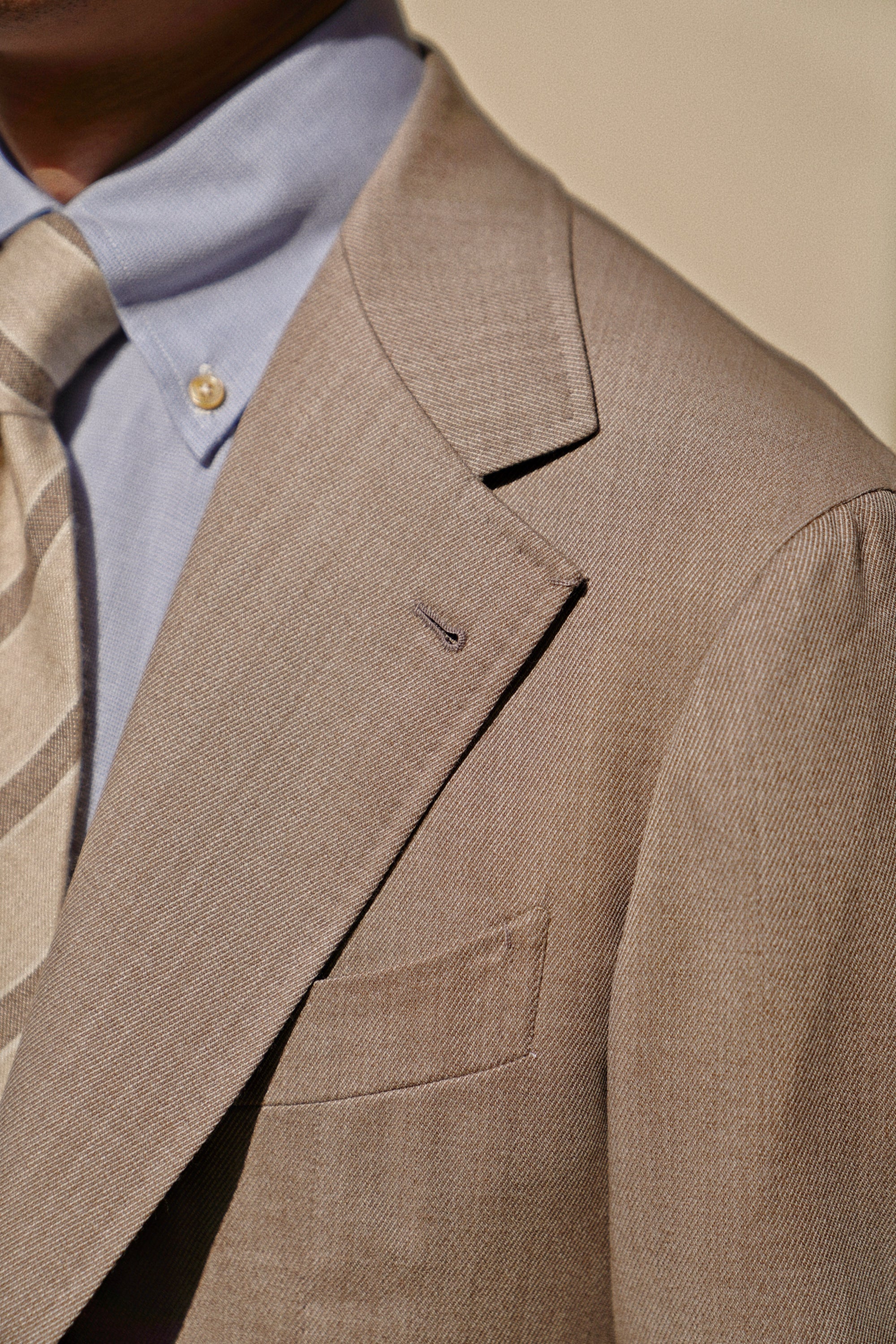 MTO Tan Whipcord 130s Wool Suit #425