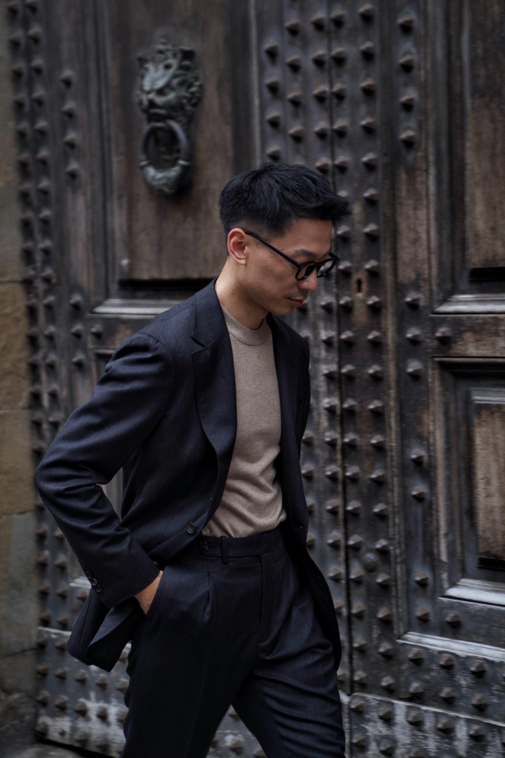 MTO Charcoal Twill 130s Wool Suit #422