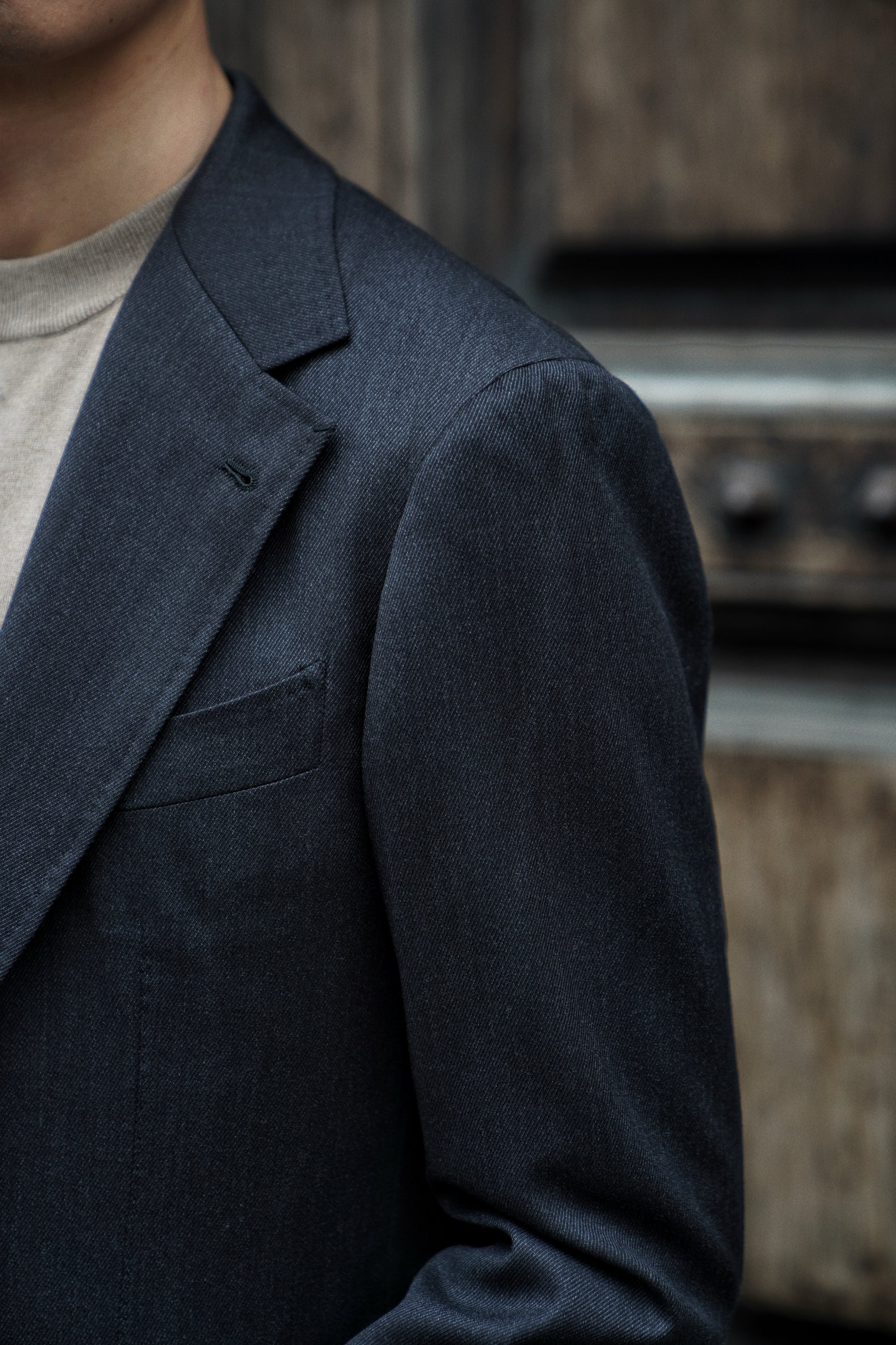 MTO Charcoal Twill 130s Wool Suit #422