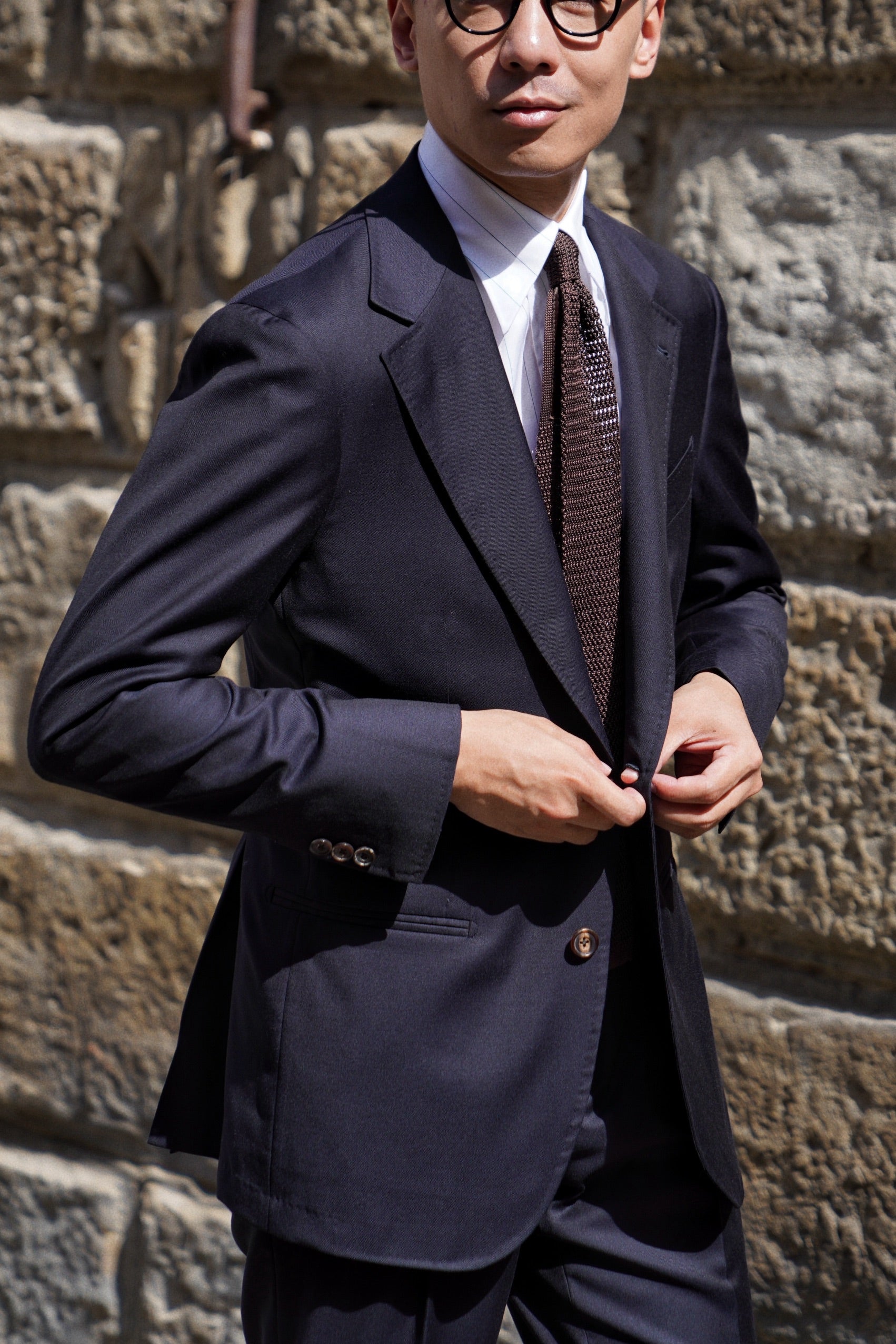 MTO Navy Twill 130s Wool Suit #407