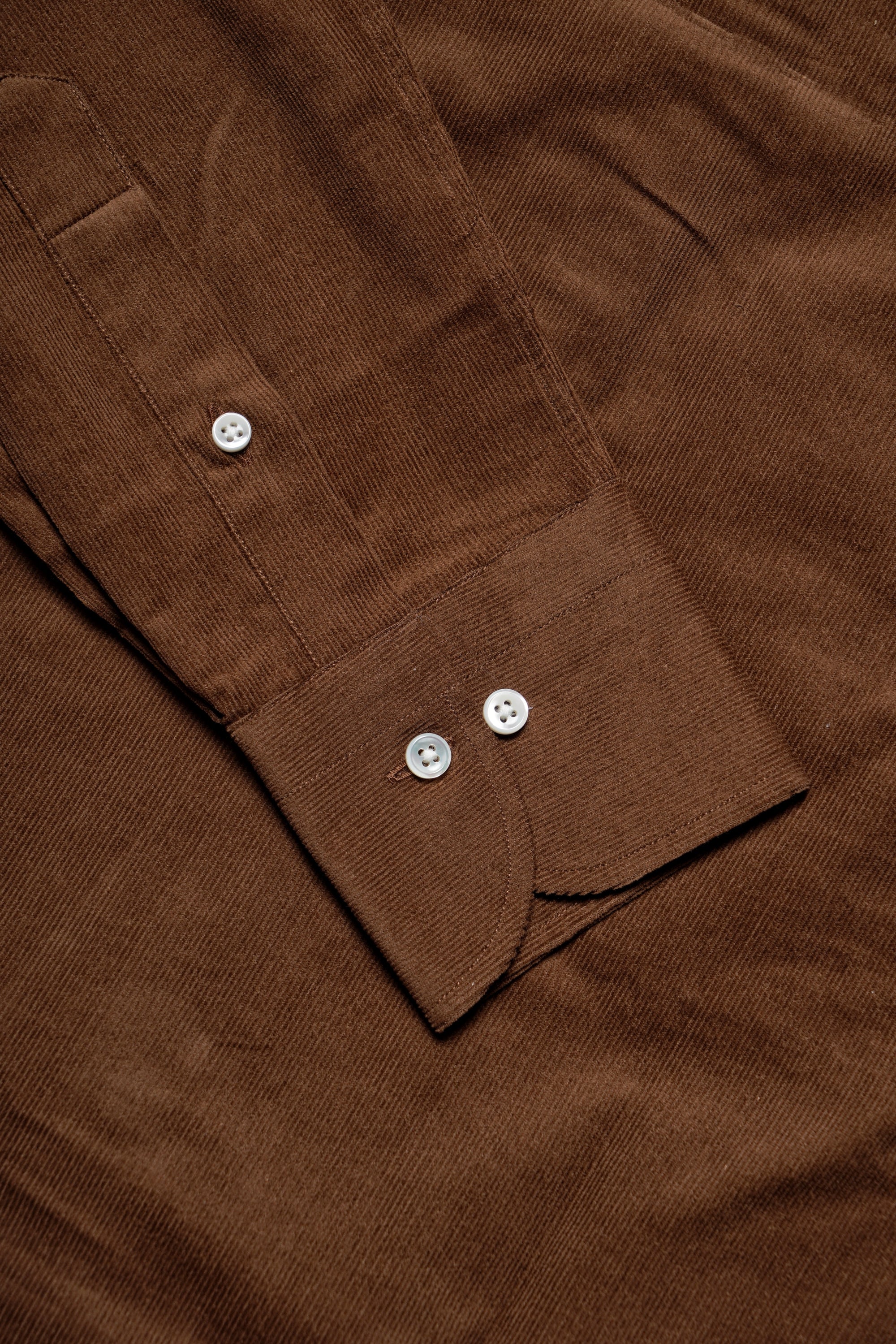 Tobacco / Navy Cotton Corduroy Shirt #498 #350