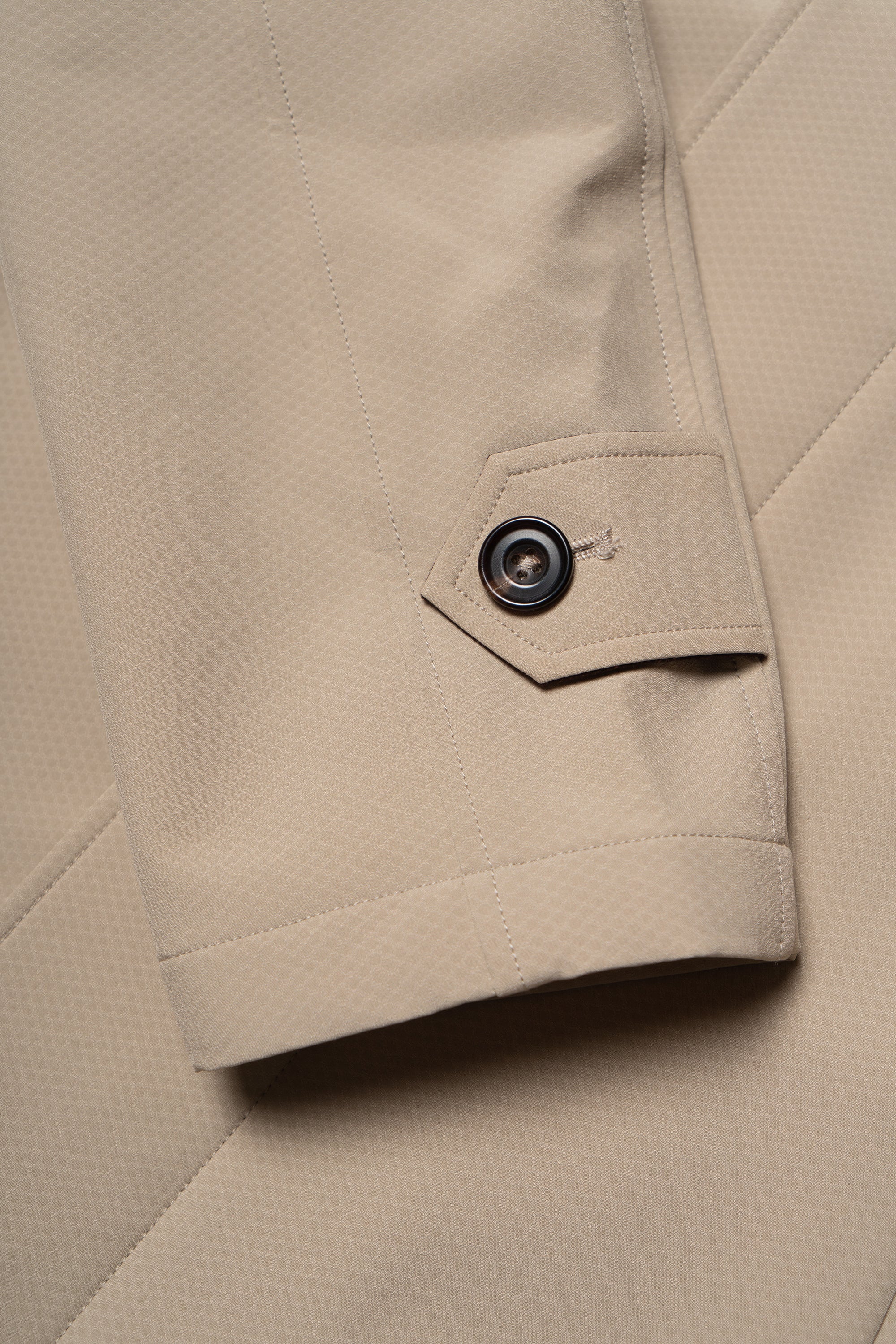 Khaki Nylon Mac Coat #182