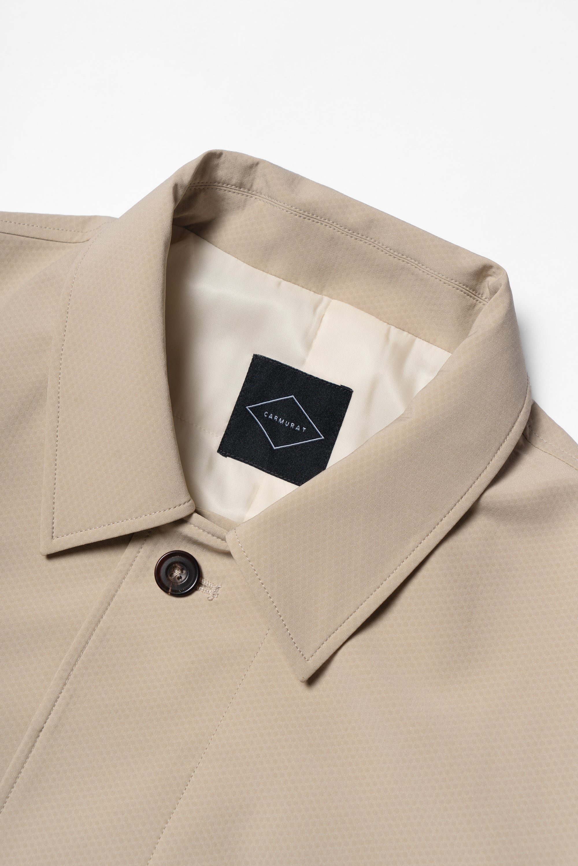 Khaki Nylon Mac Coat #182
