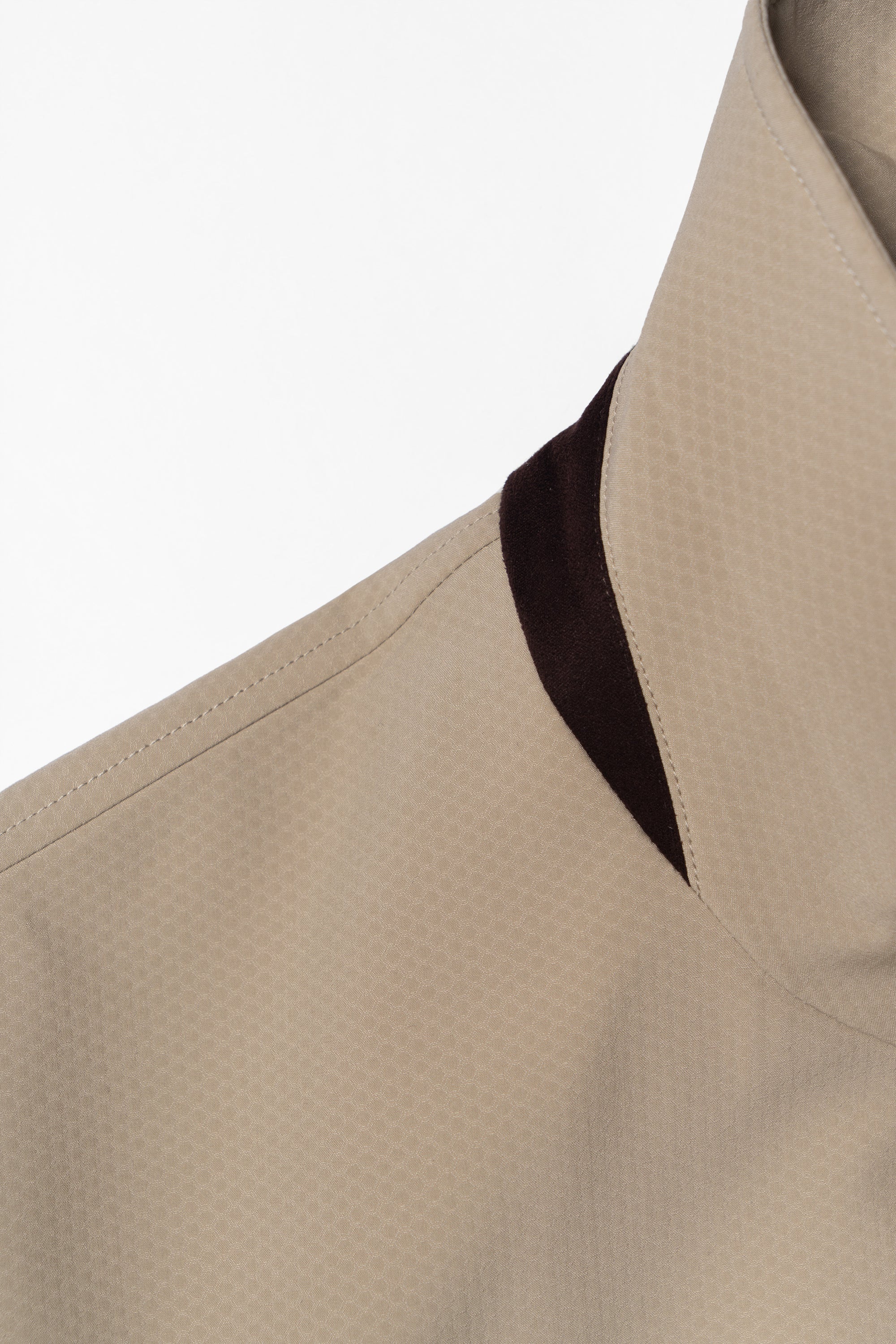 Khaki Nylon Mac Coat #182
