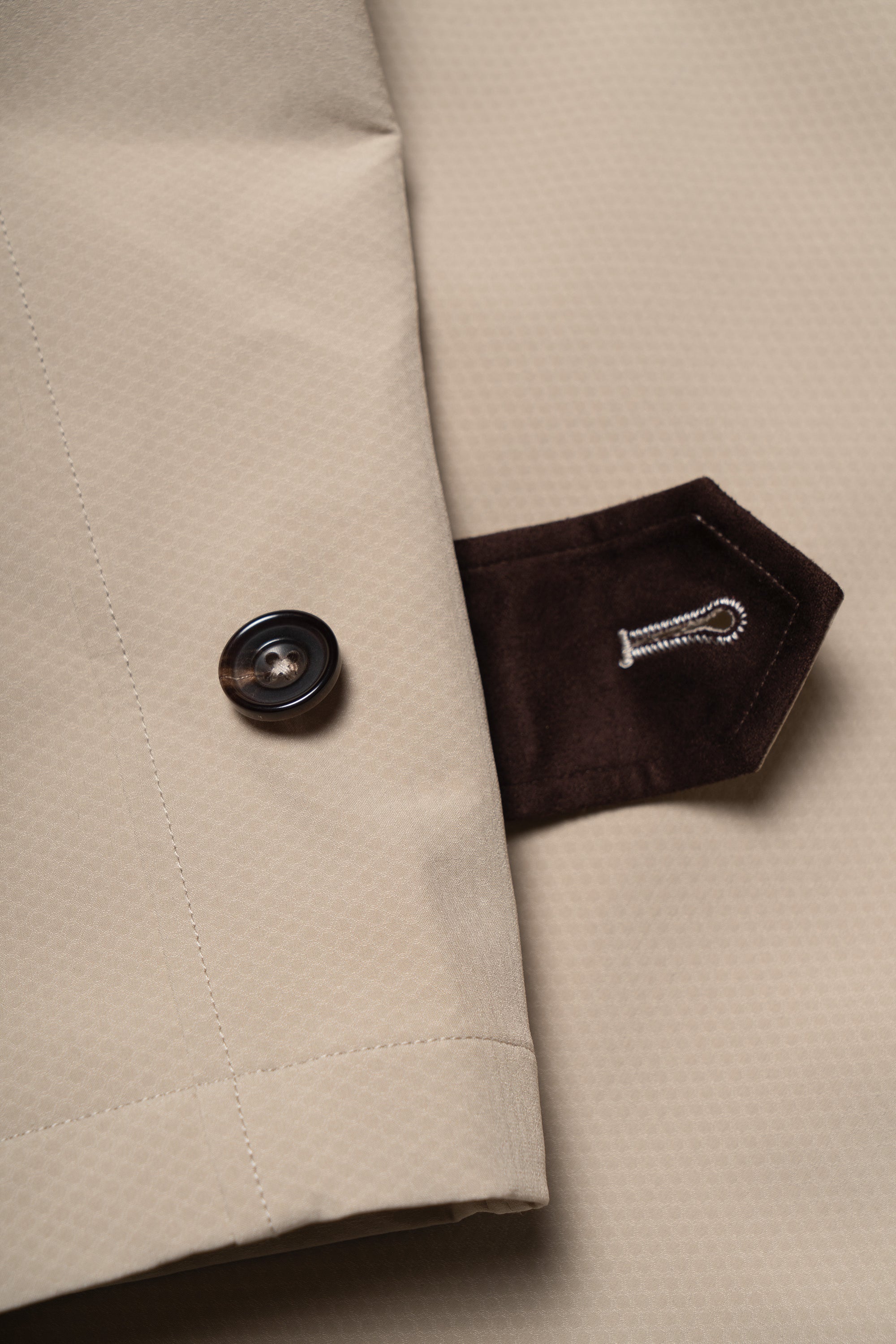 Khaki Nylon Mac Coat #182