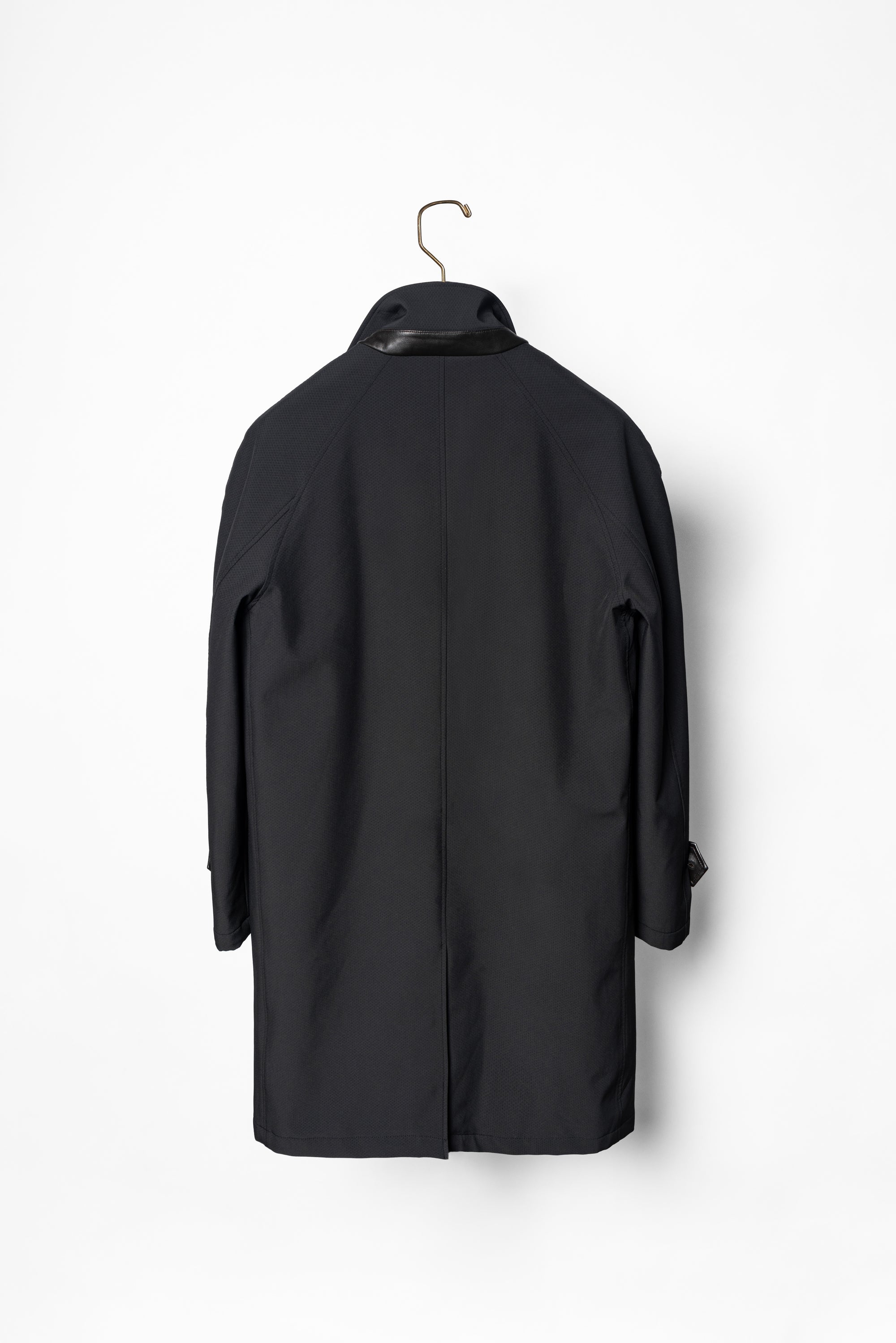 Charcoal Nylon Mac Coat #180