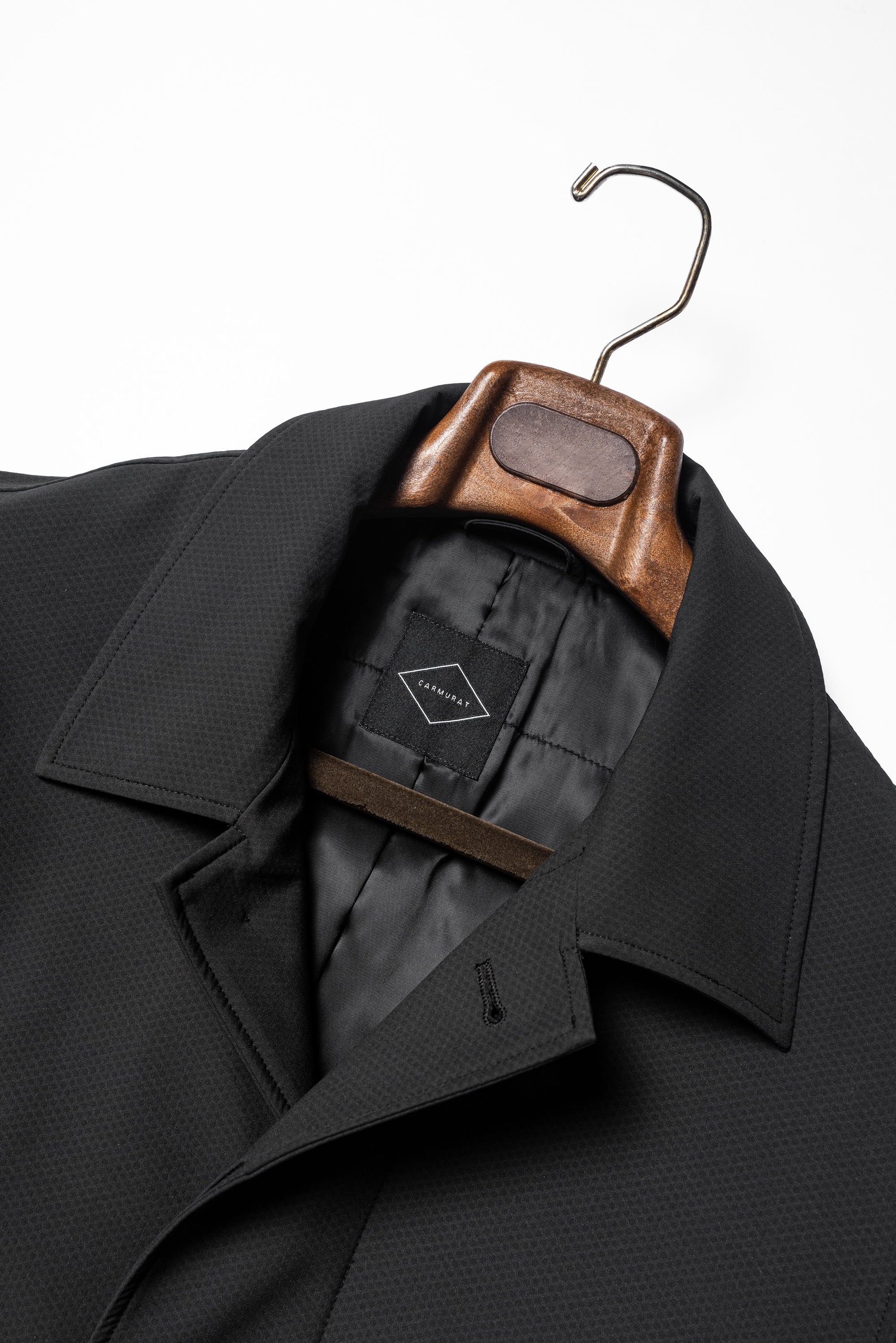 Charcoal Nylon Mac Coat #180