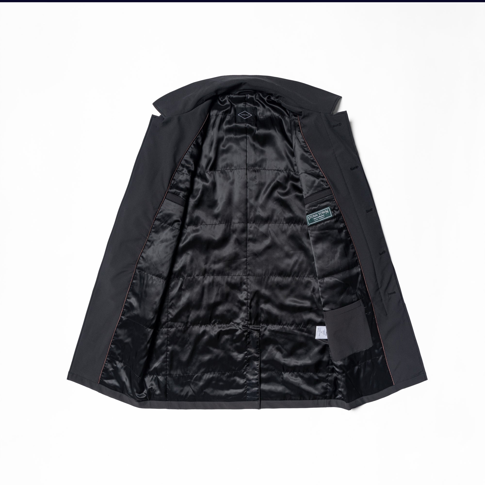 Charcoal Nylon Mac Coat #180