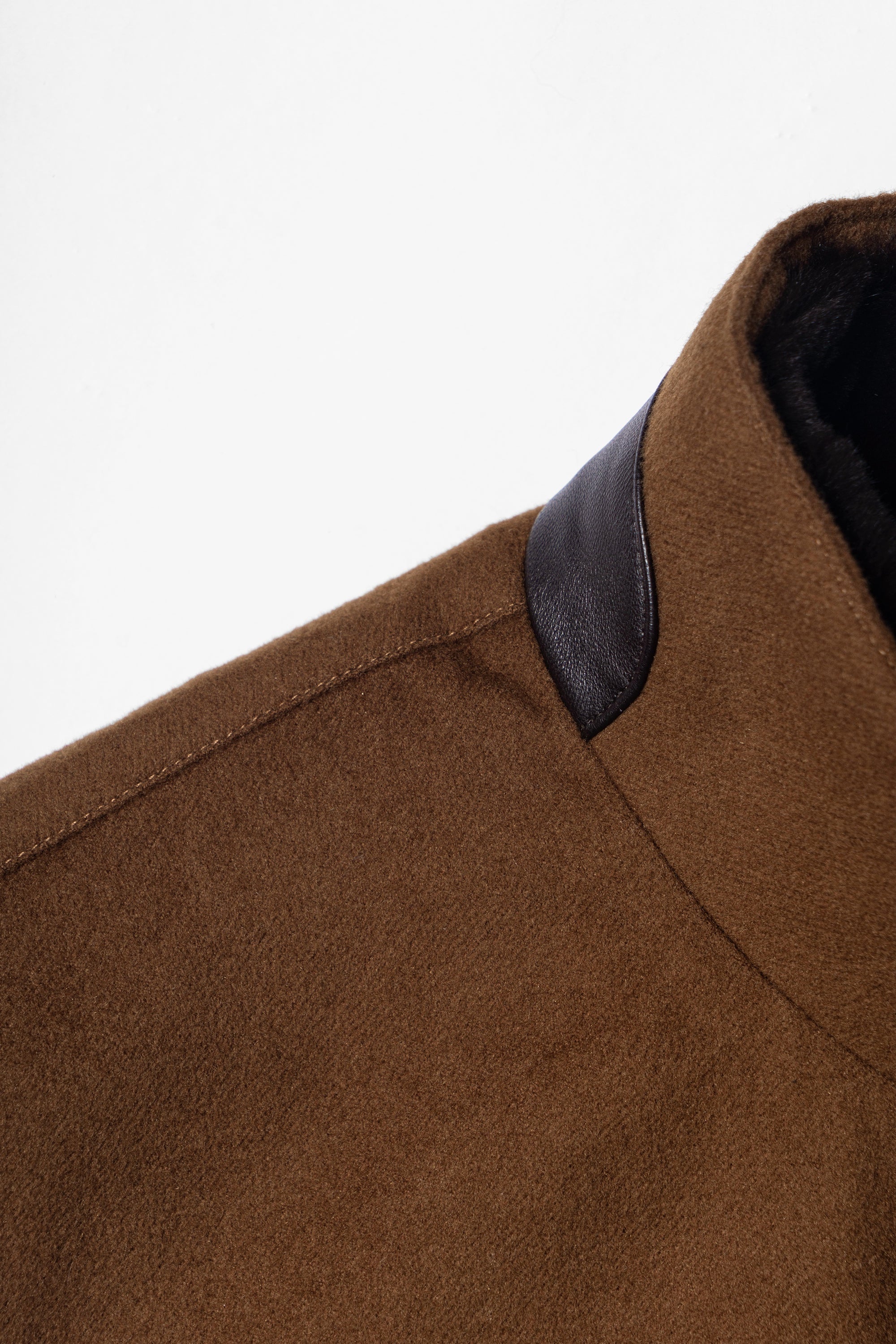 Tobacco Wool Silk Bomber Jacket #159