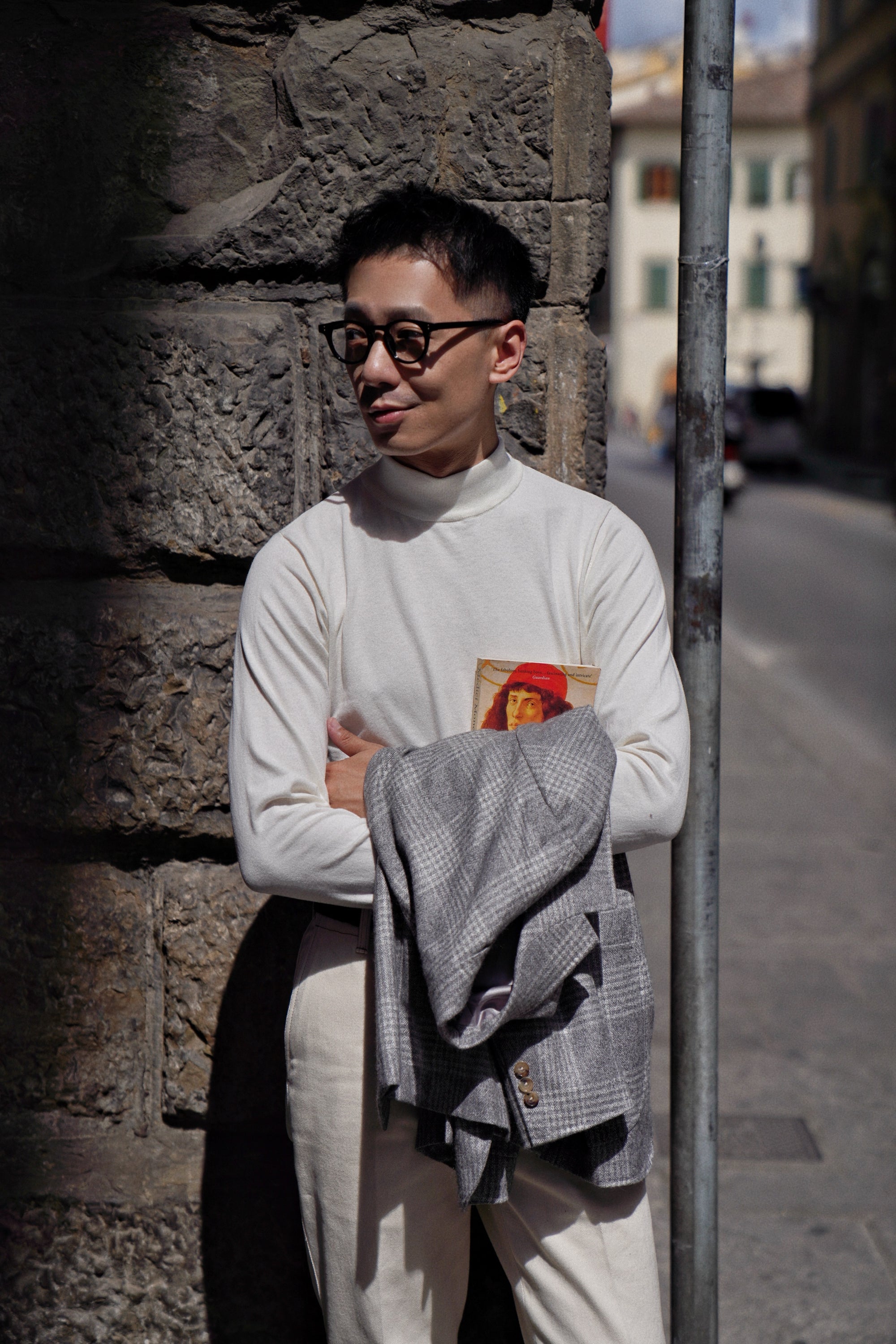 Camel / Beige Knitted Mock Neck