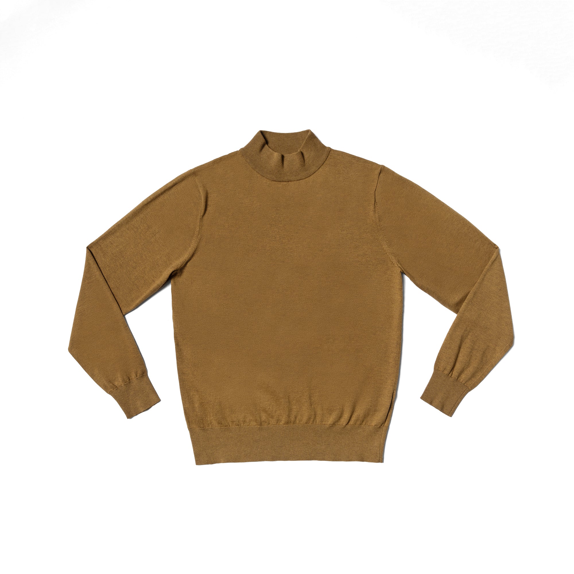 Honey / Black Knitted Mock Neck