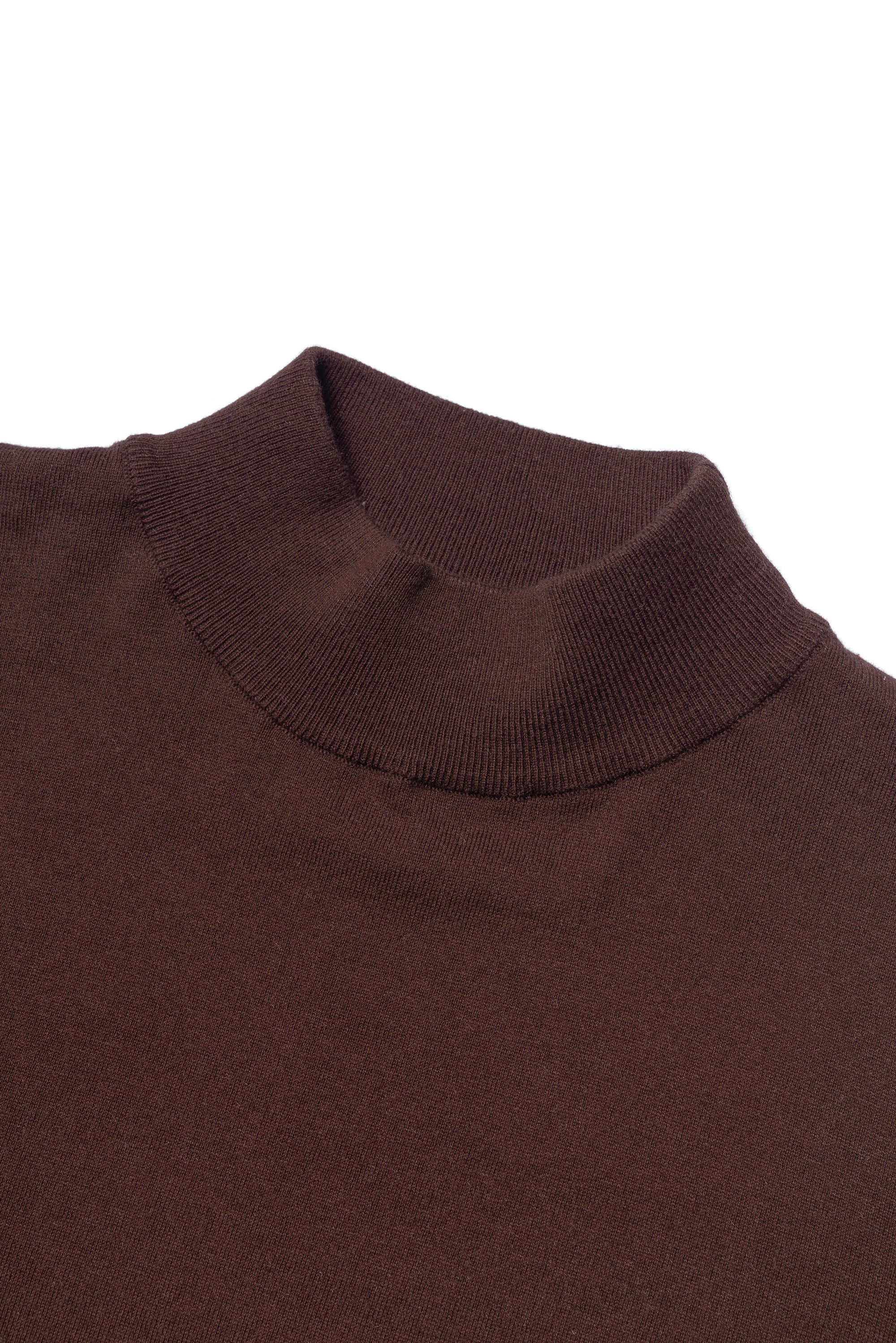 Grey / Burgundy Knitted Mock Neck