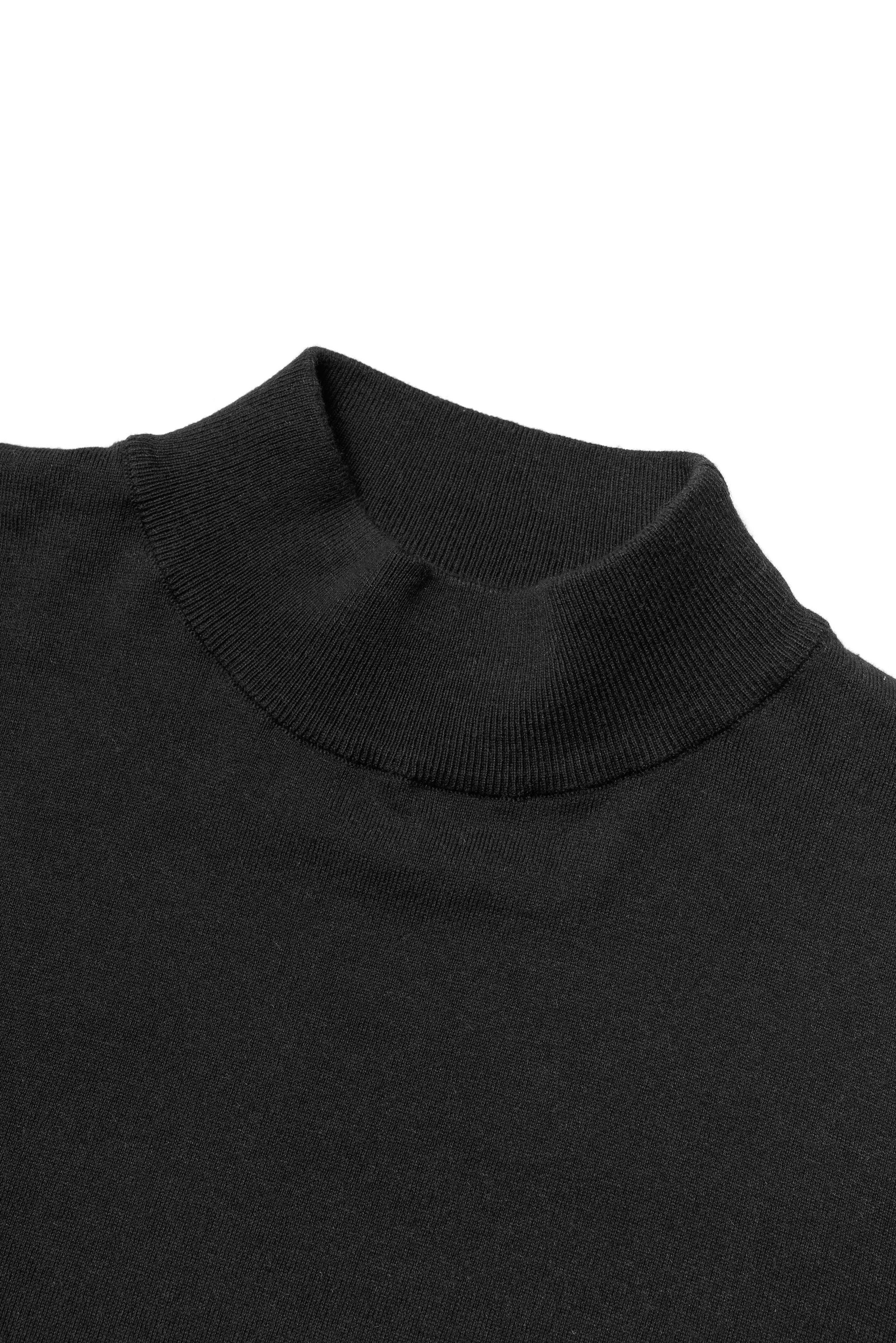 Honey / Black Knitted Mock Neck