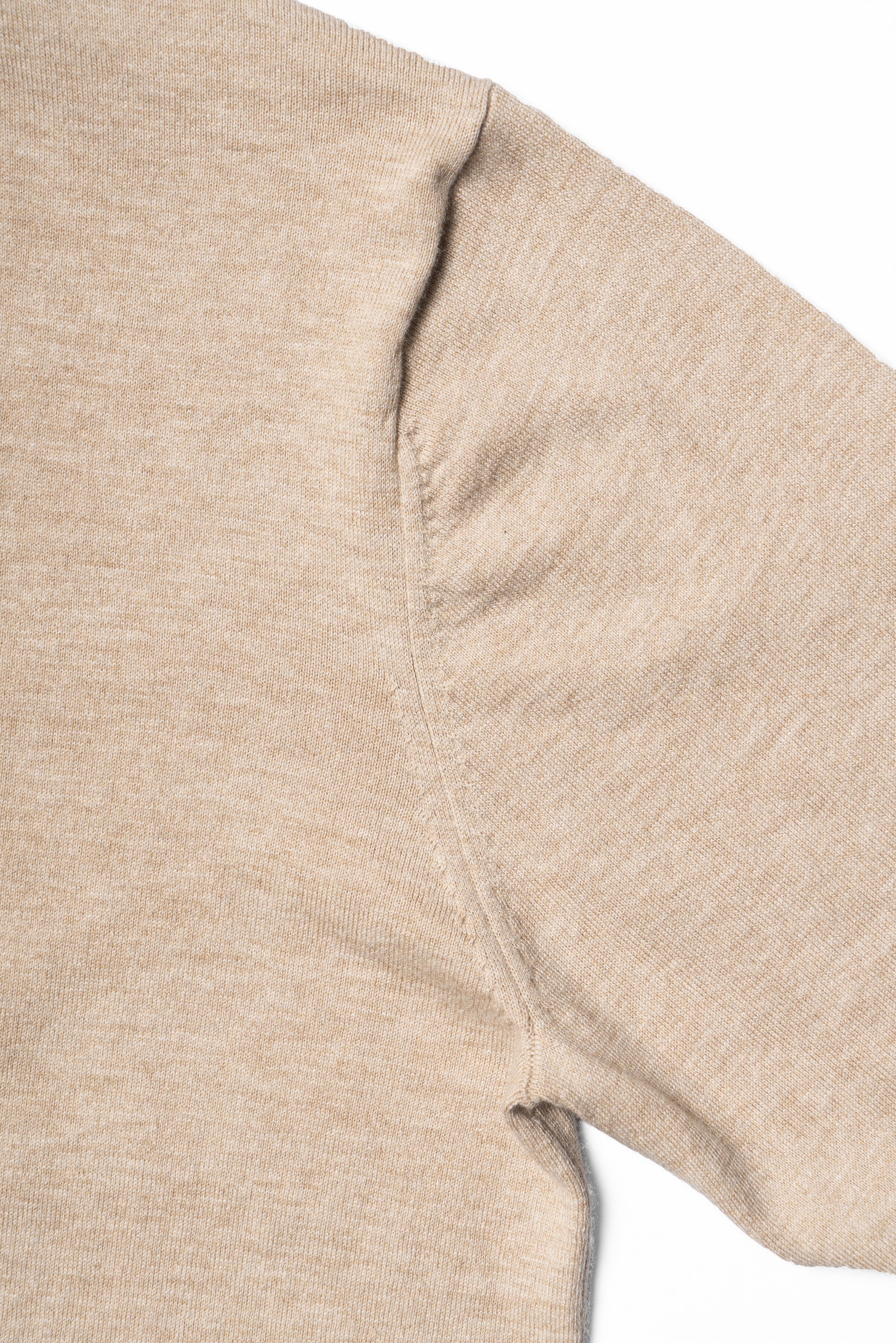 Camel / Beige Knitted Mock Neck