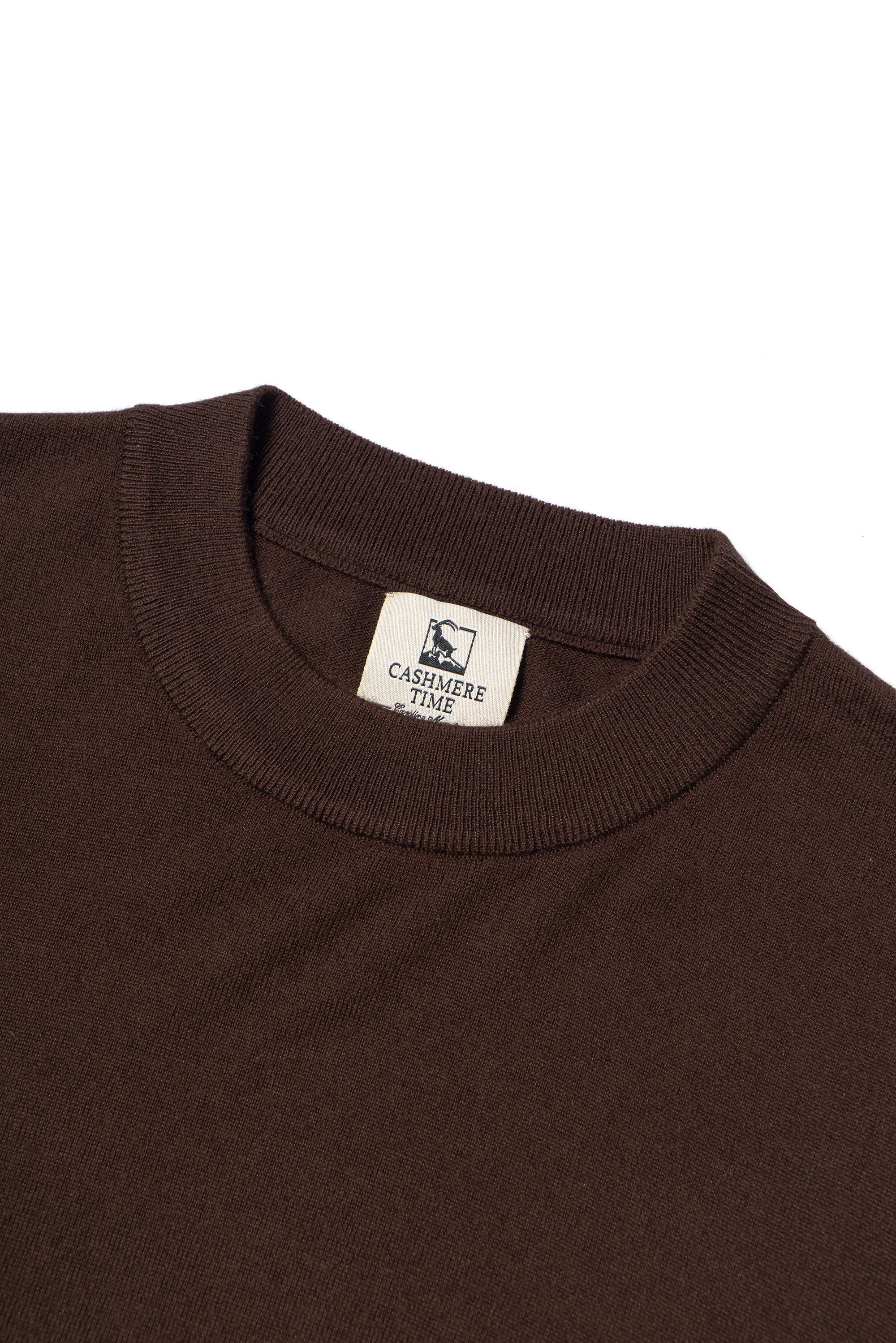 Black / Burgundy Silk Cashmere  Crew Neck