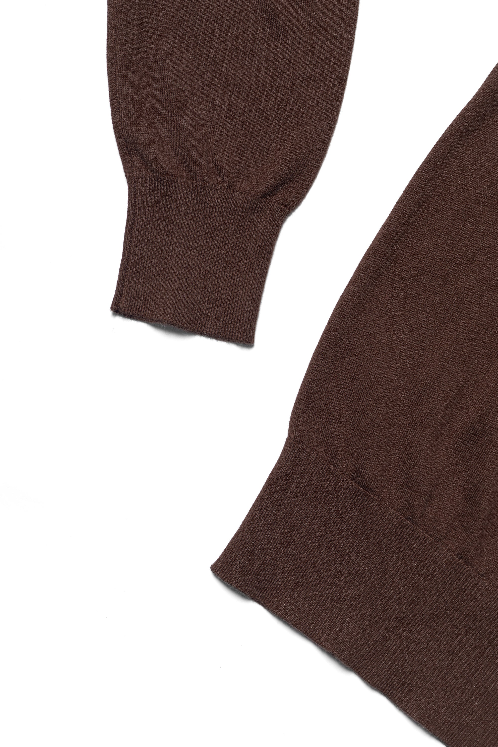 Black / Burgundy Silk Cashmere  Crew Neck