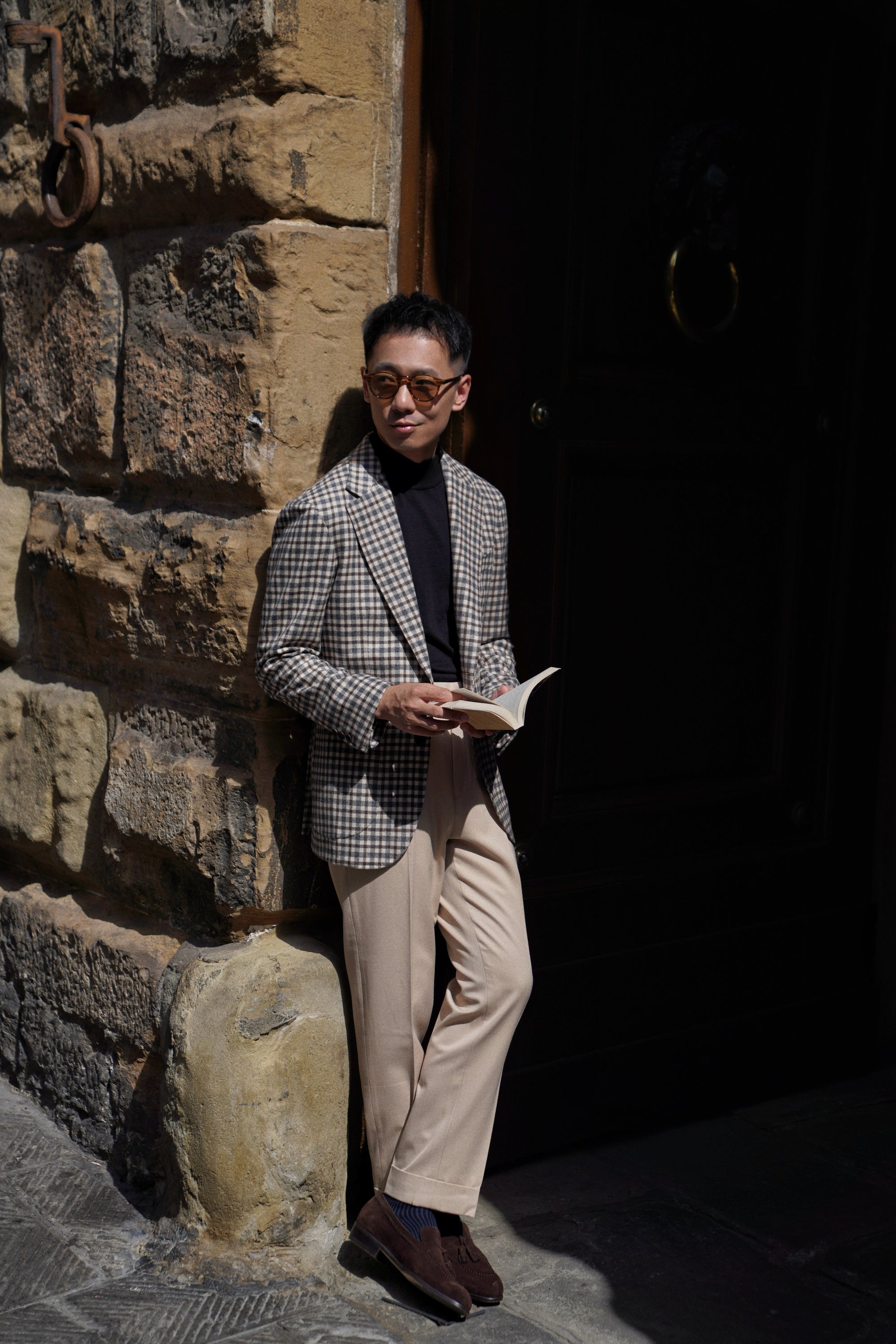 MTO Grey Plaid Cashmere Jacket #334