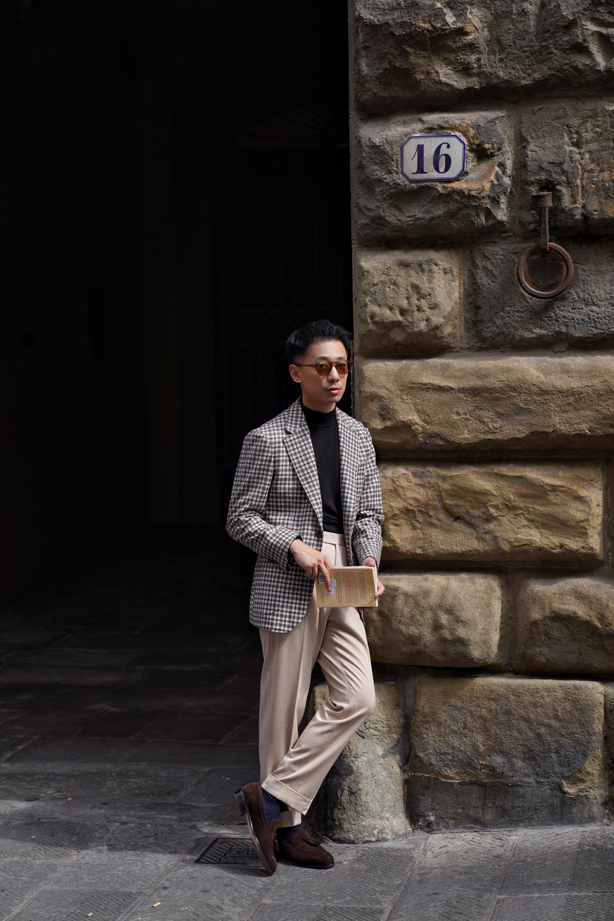 MTO Grey Plaid Cashmere Jacket #334