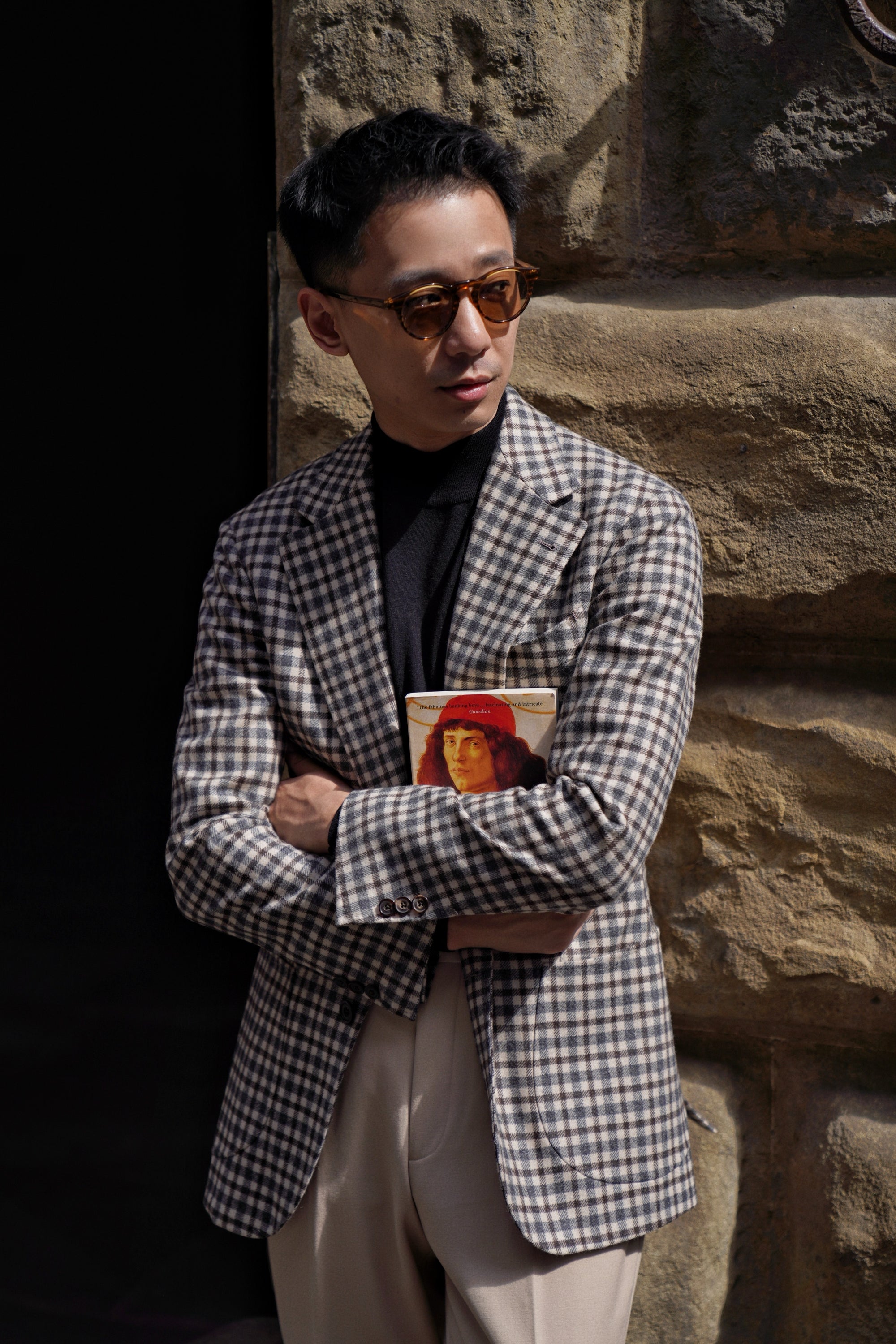 MTO Grey Plaid Cashmere Jacket #334