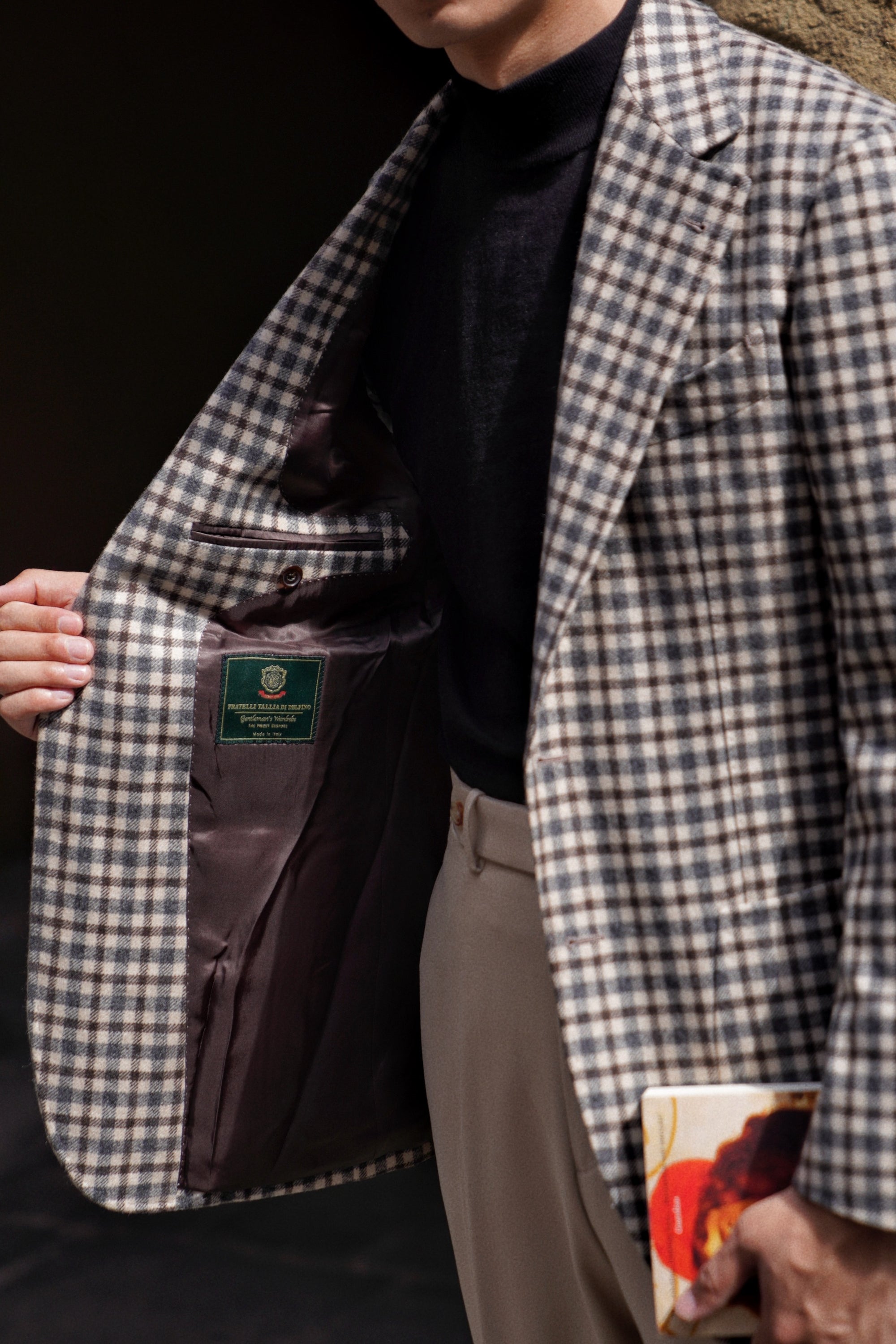 MTO Grey Plaid Cashmere Jacket #334