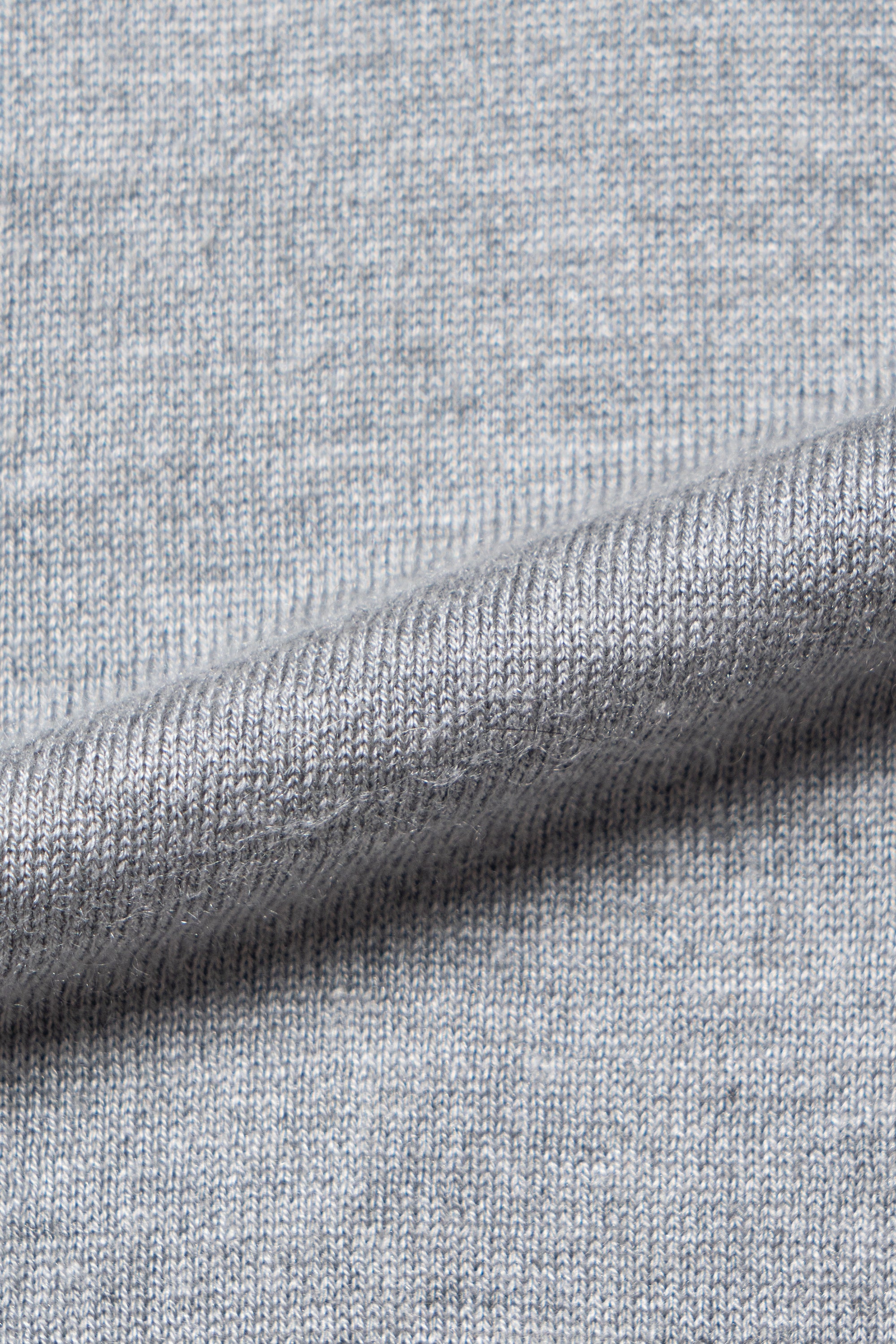 Grey / Camel Silk Cashmere Crew Neck
